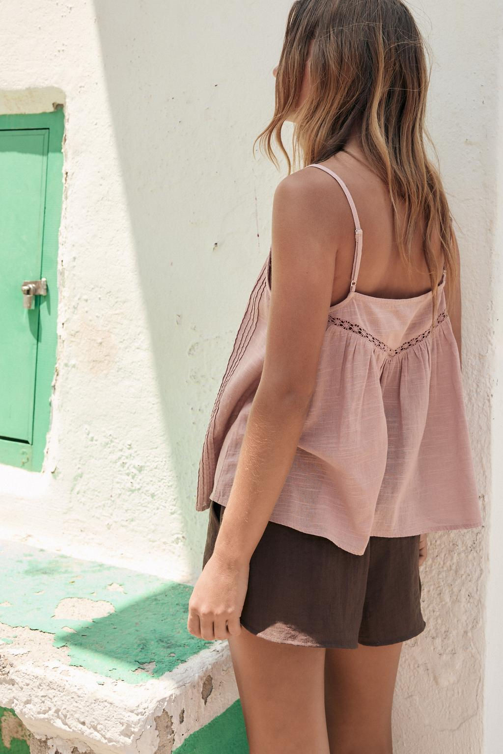 EMBROIDERED COTTON TOP - Zara фото 4