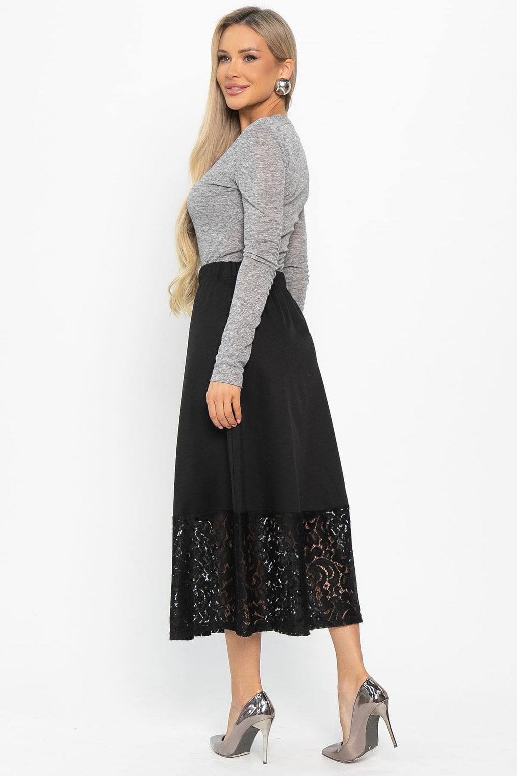 Юбка с кружевом Элегия - Lt collection фото 15