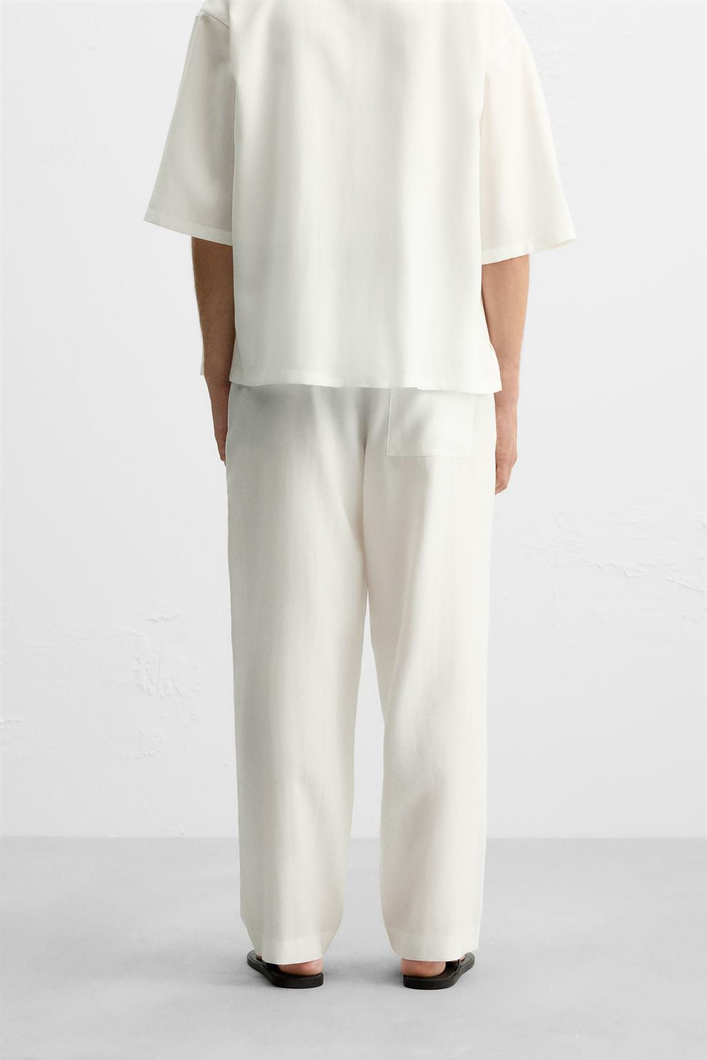 LYOCELL BLEND TROUSERS - Zara фото 3