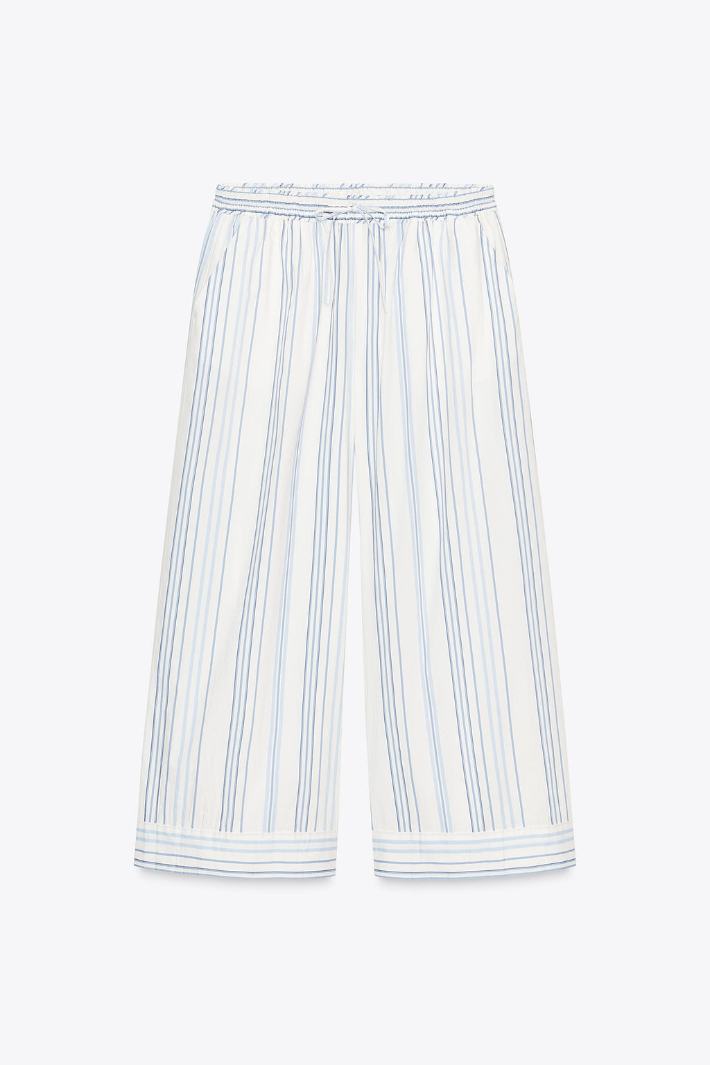 LIMITED EDITION STRIPED POPLIN TROUSERS