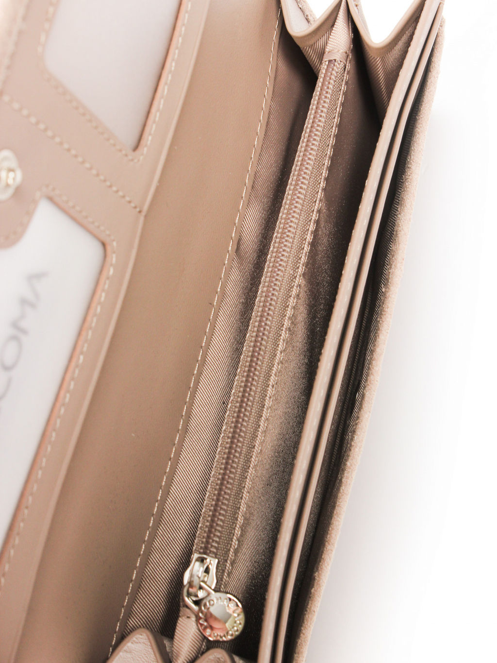 LACCOMA кошелек LA-1081-З-серо-бежевый натуральная замша