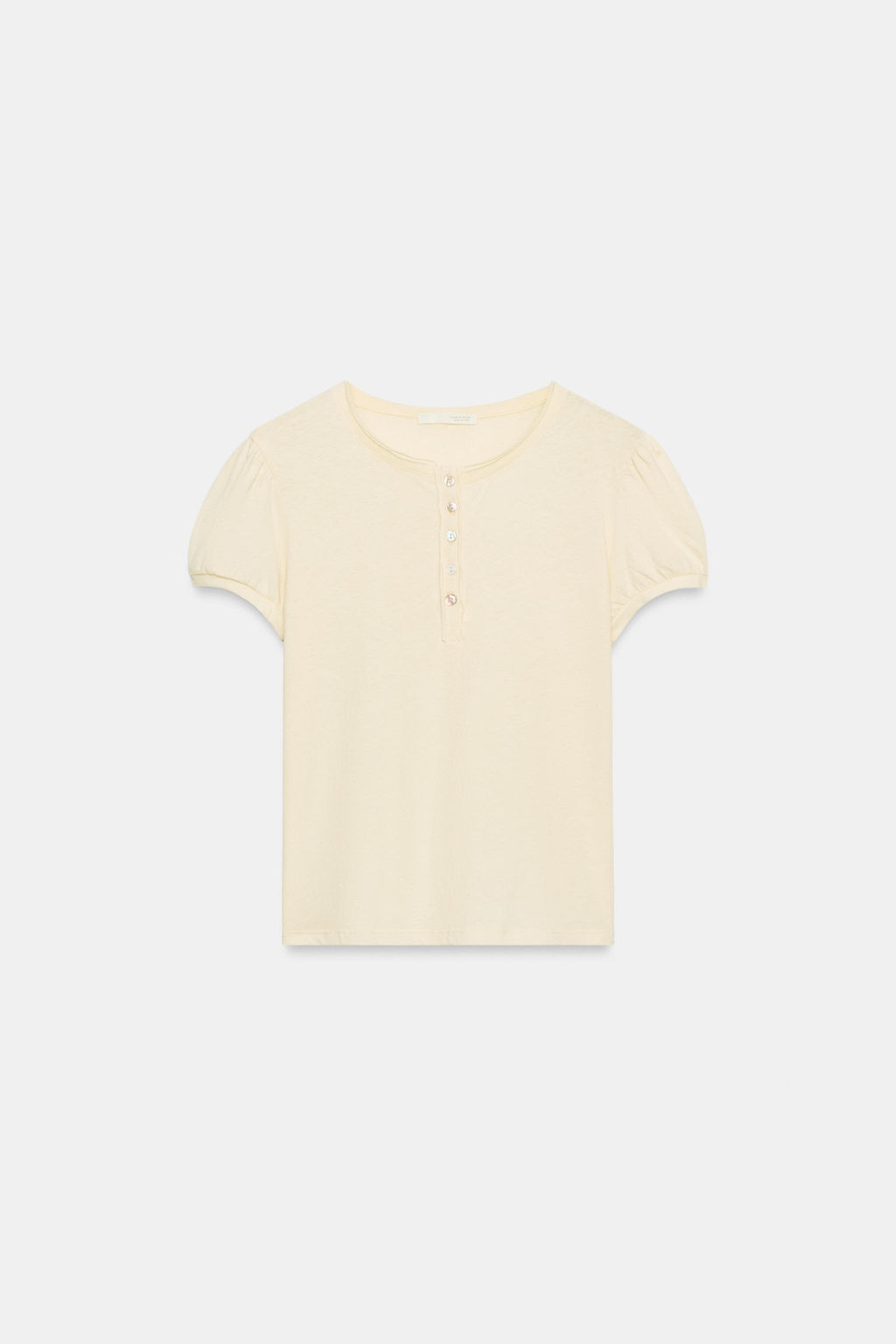 CAMISETA CUELLO PANADERO / Vainilla