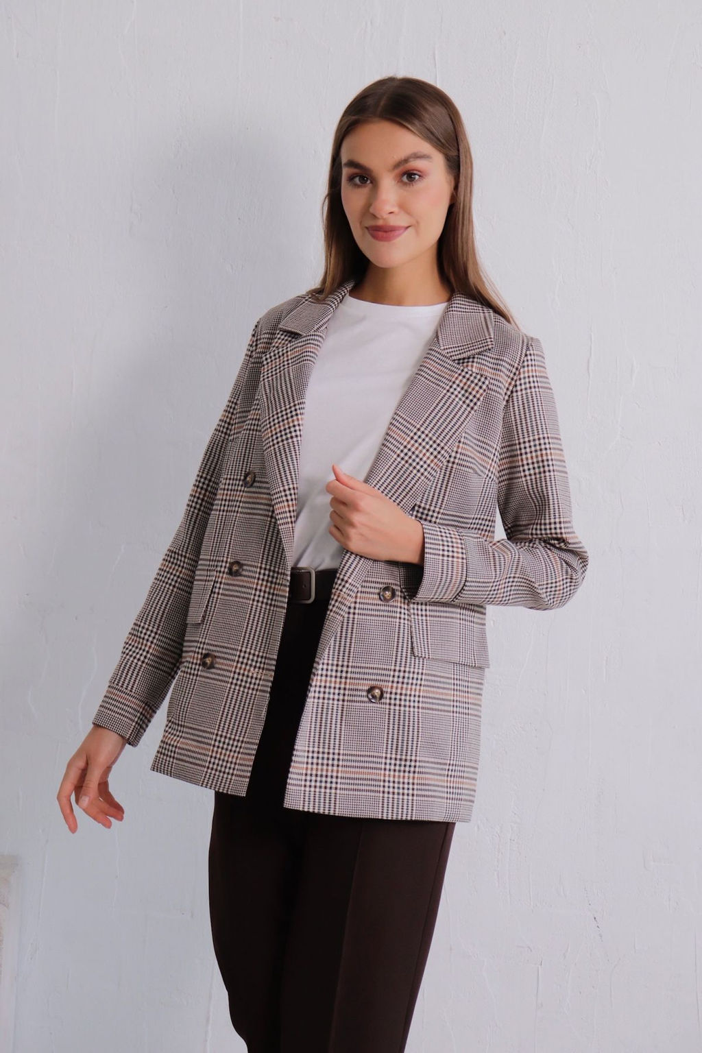 11827 Жакет двубортный в клетку - Martichelli фото 14