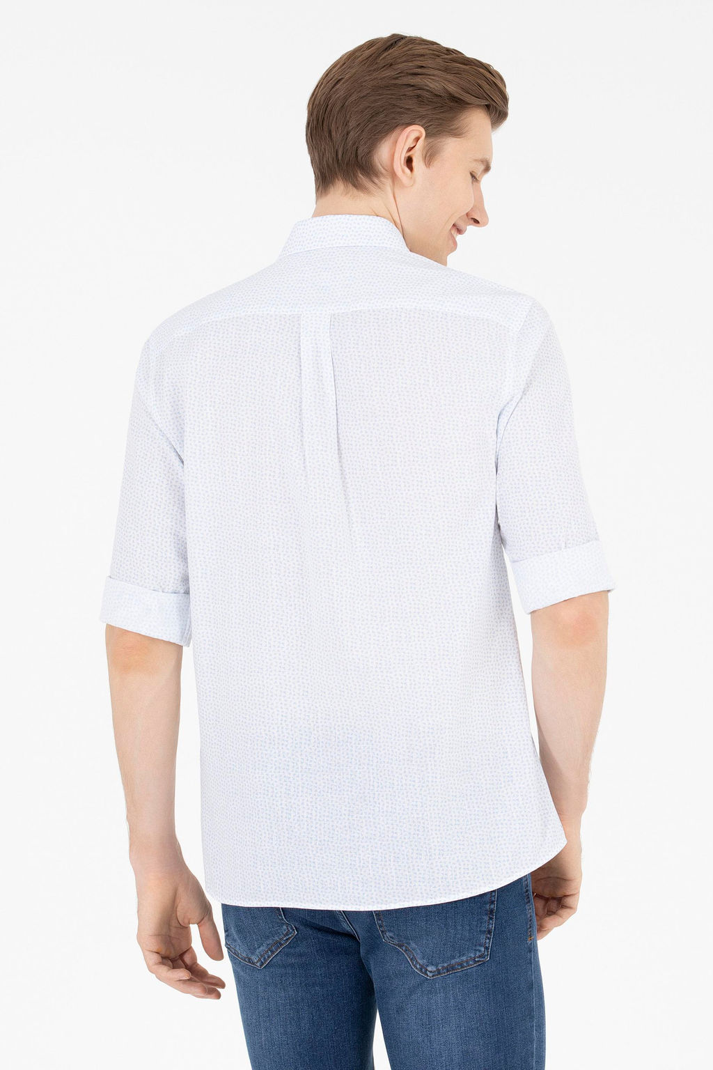 U. S. Polo Assn Мужская белая рубашка с длинным рукавом - U.s. polo assn фото 19