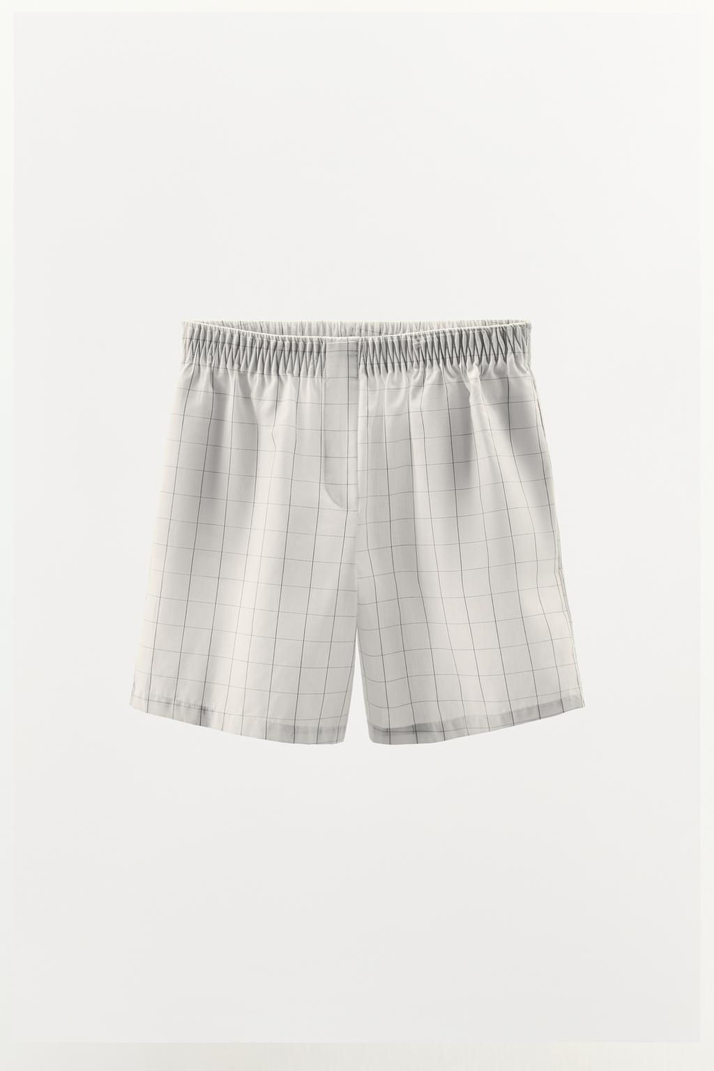 CHECK COTTON SHORTS - Zara фото 4