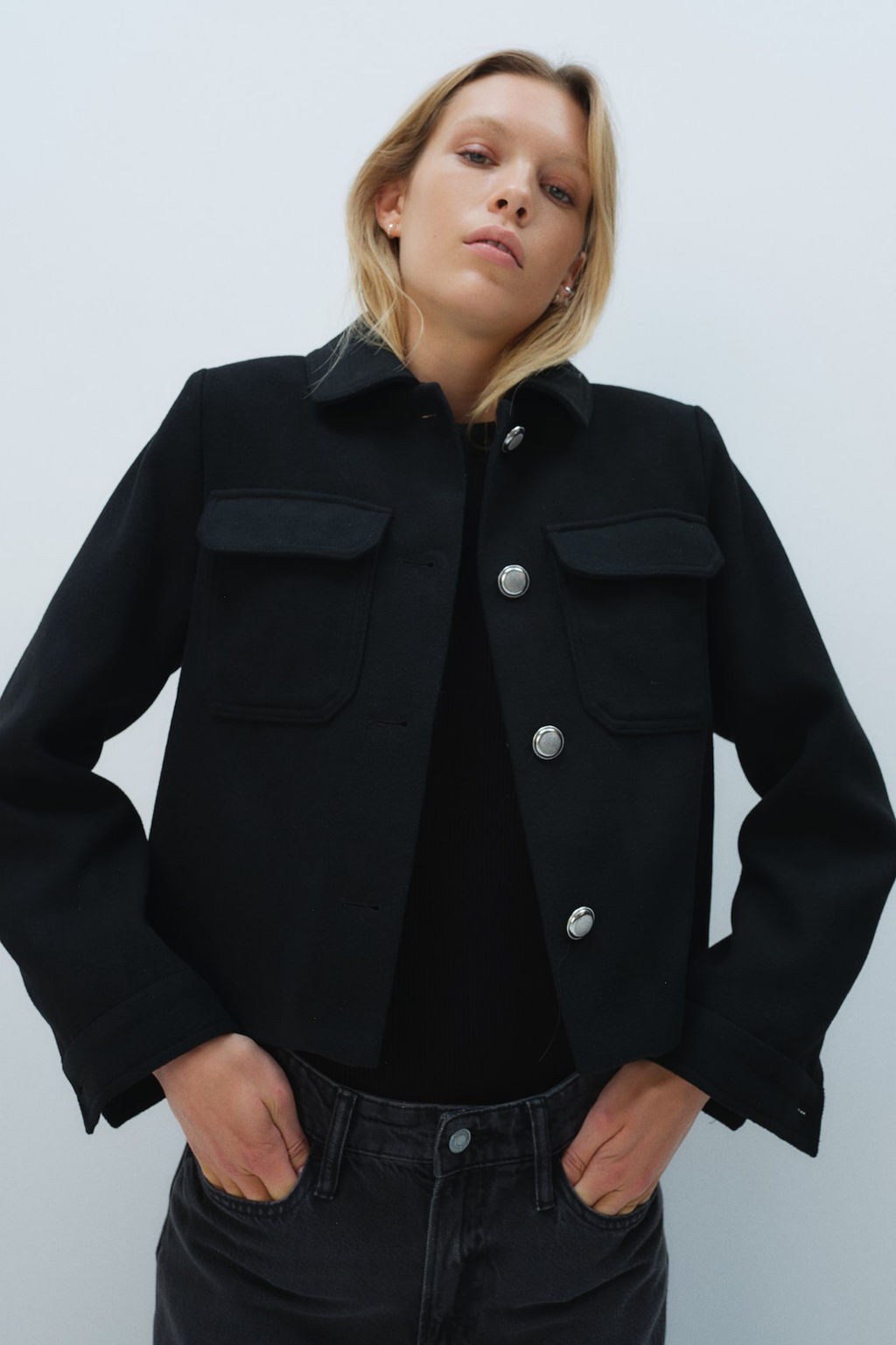 Chaqueta con acabado cepillado