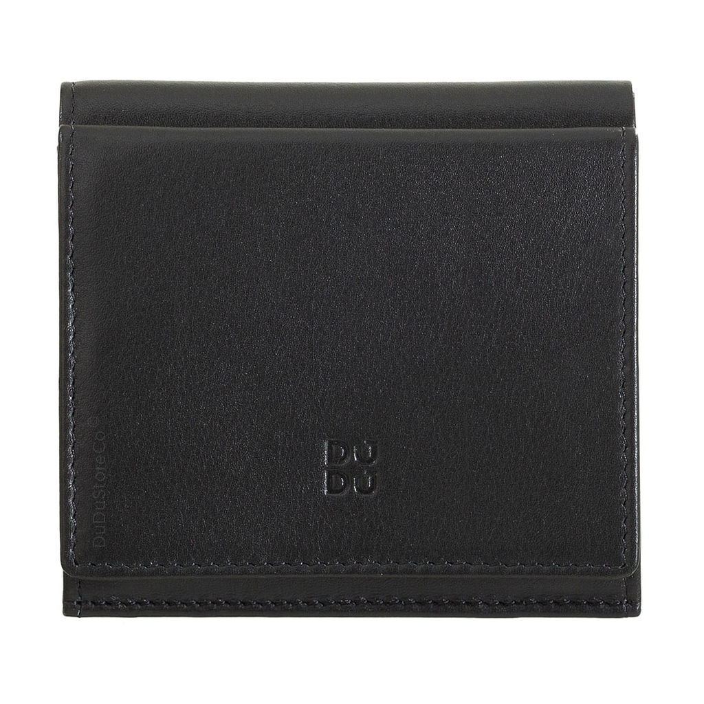 Итальянский кожаный кошелек DuDu серии Flavio | черный