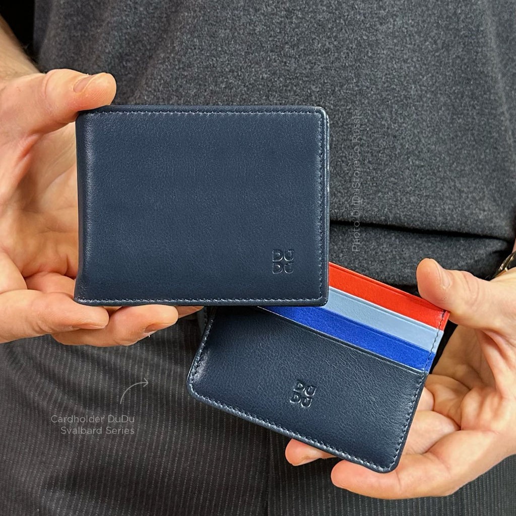 Итальянский кожаный кошелёк DuDu серии Caprera | морской - Dudubags фото 4