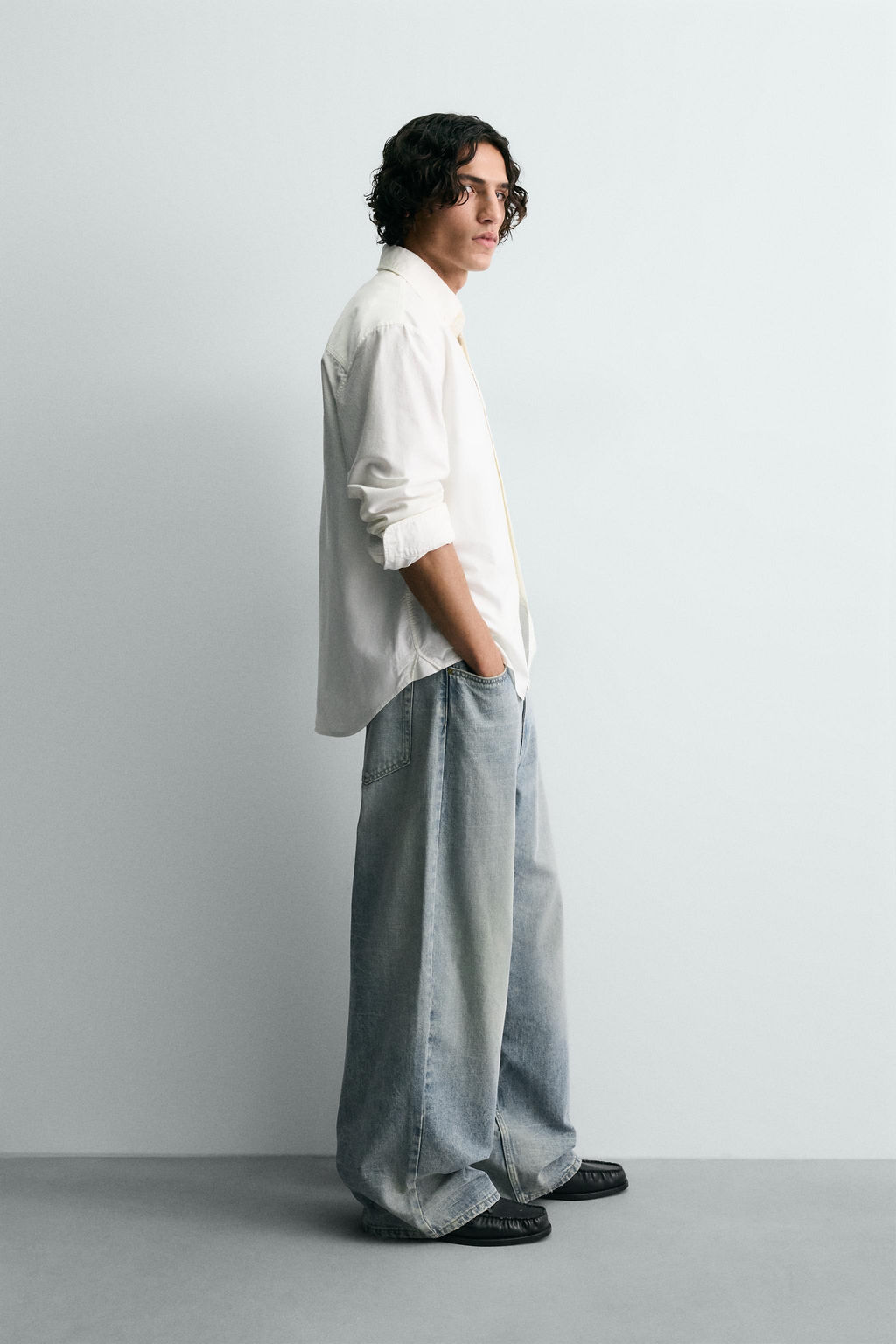 RIPPED BAGGY FIT JEANS - Zara фото 14