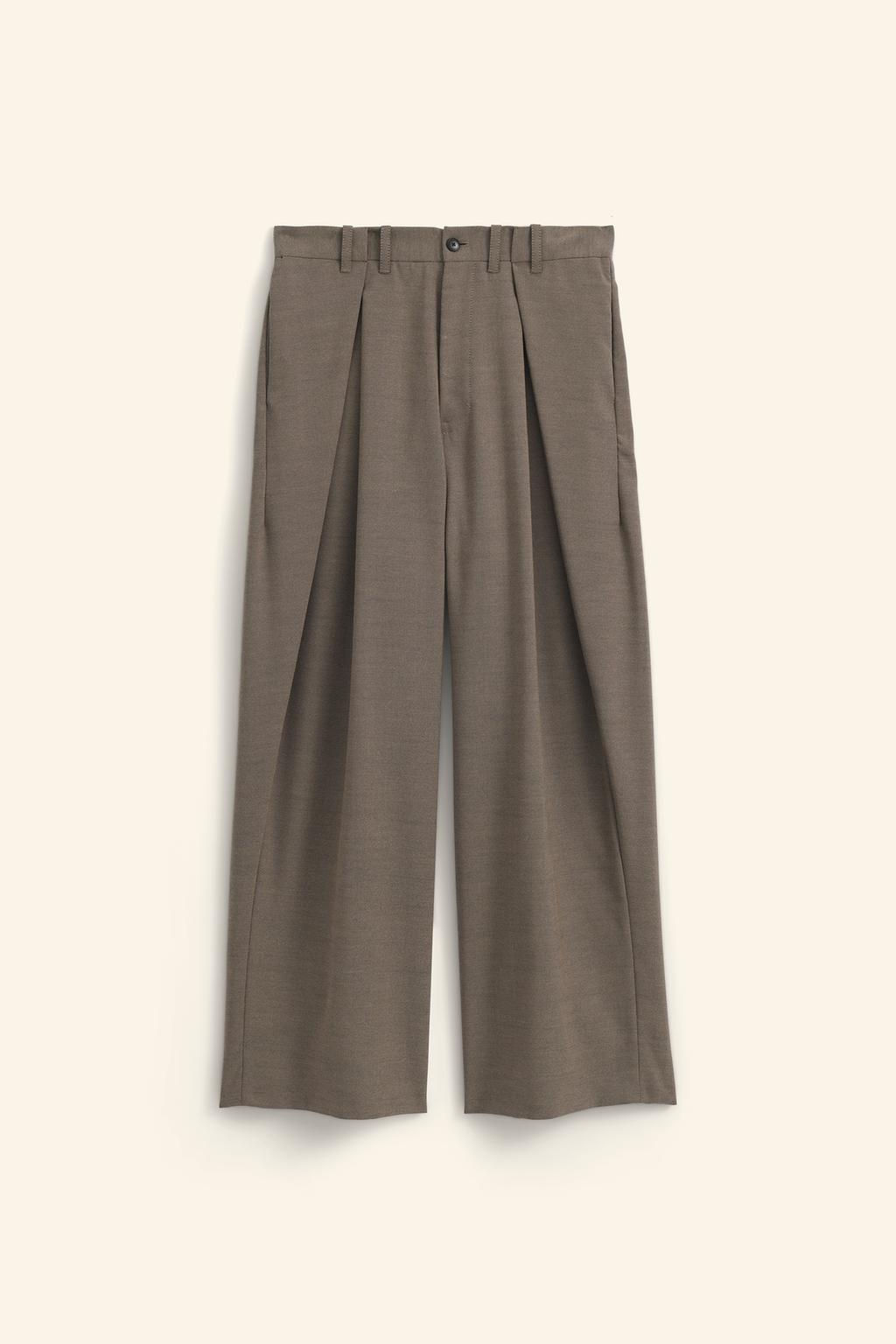 PLEATED WIDE-LEG TROUSERS - LIMITED EDITION - Zara фото 7