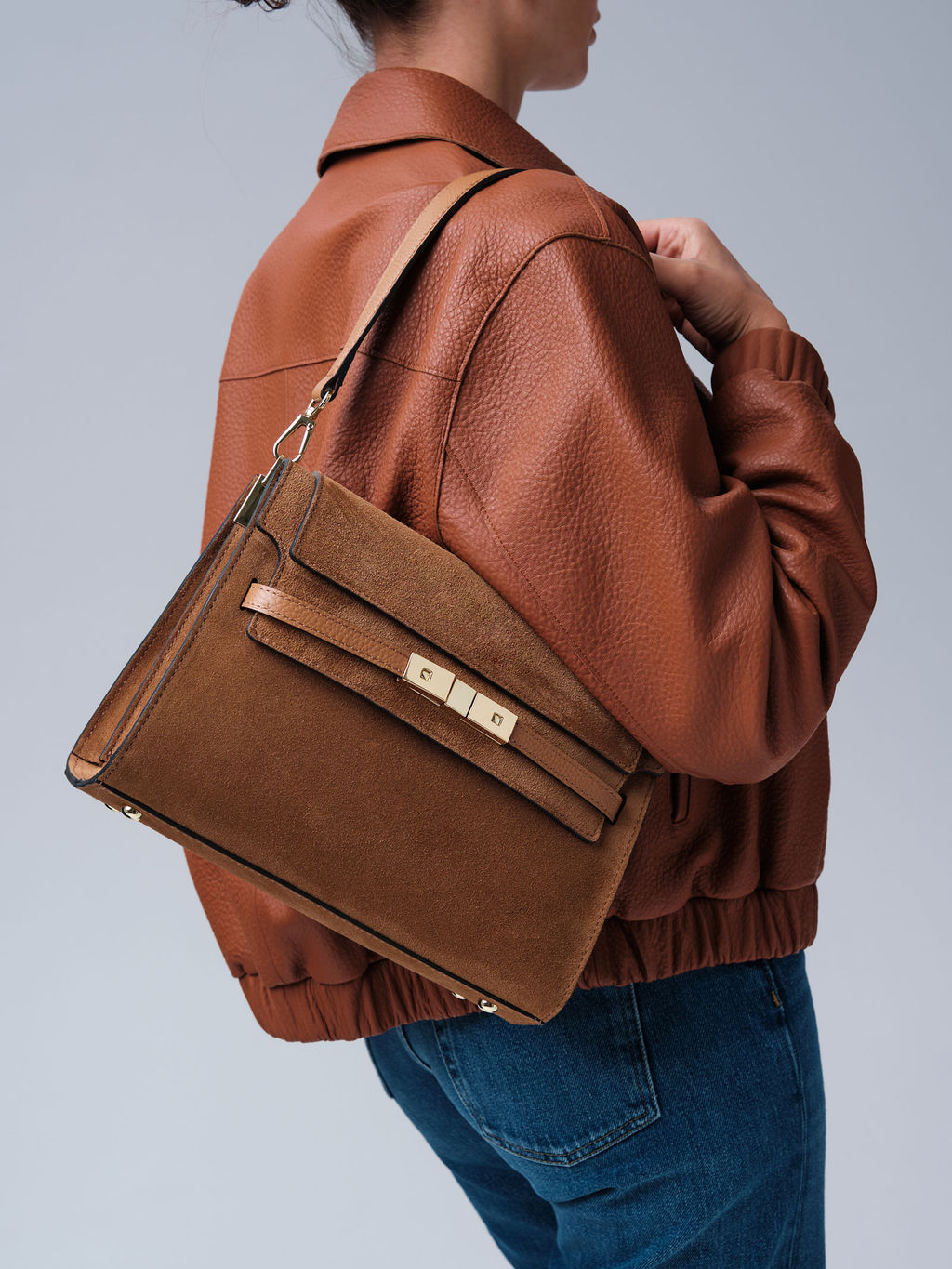 Замшевая сумка Rachel DBR 31361 cветло-коричневый  фото 2