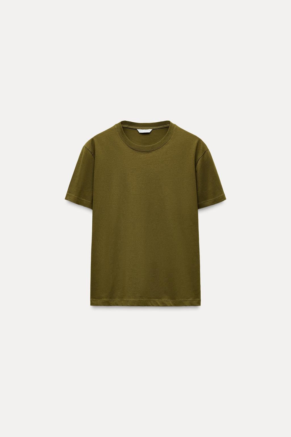 BASIC COTTON T-SHIRT - Zara фото 19