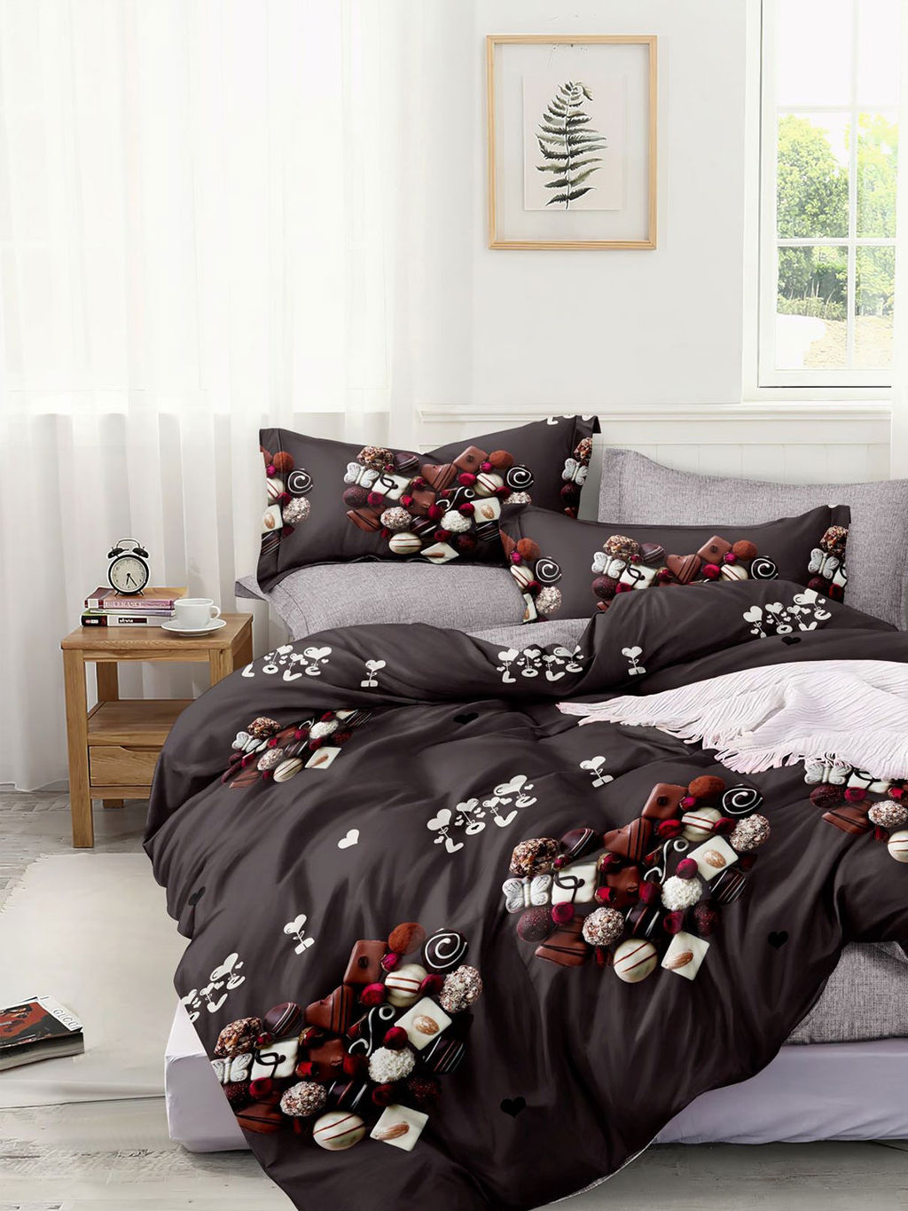 КПБ Поплин Эксклюзив - Шоколадная любовь Семейный (нав.70х70)