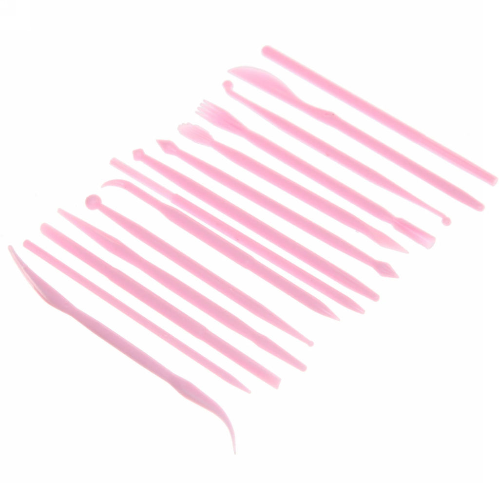 Цена за 3 шт. Инструменты для украшения тортов в наборе 14шт однотонные