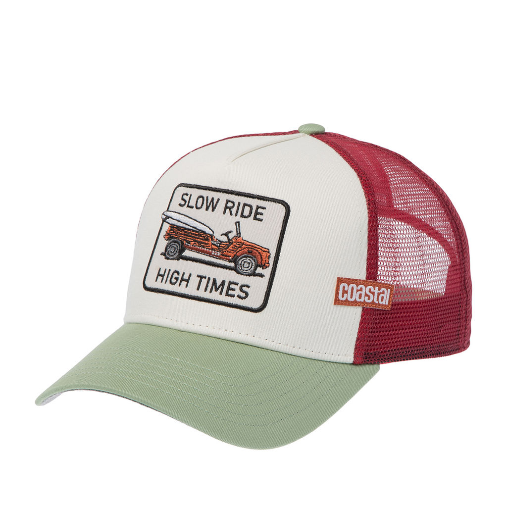 Бейсболка COASTAL арт. HFT SlowRide (светло-зеленый / белый)