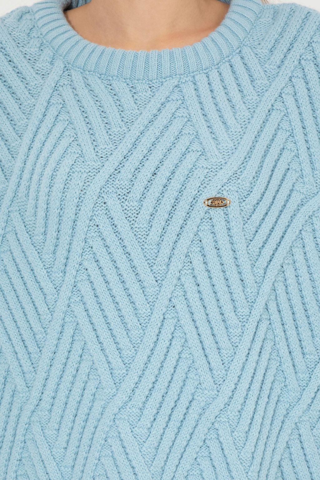 Женский синий трикотажный свитер - U.s. polo assn фото 6