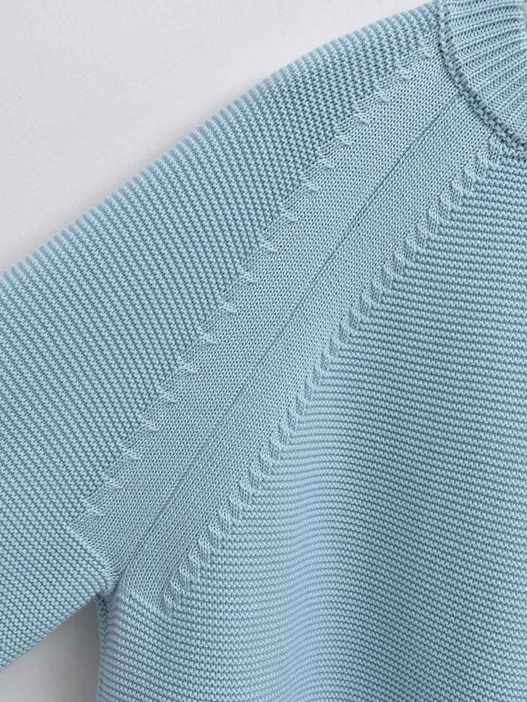 CONTE Фактурный джемпер с объемными рукавами-реглан LDK 216 blue - Conte elegant фото 3