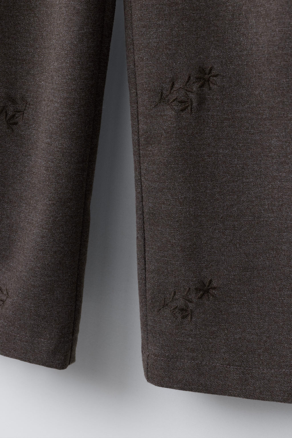 SOFT EMBROIDERED FLORAL WIDE-LEG TROUSERS - Zara фото 4