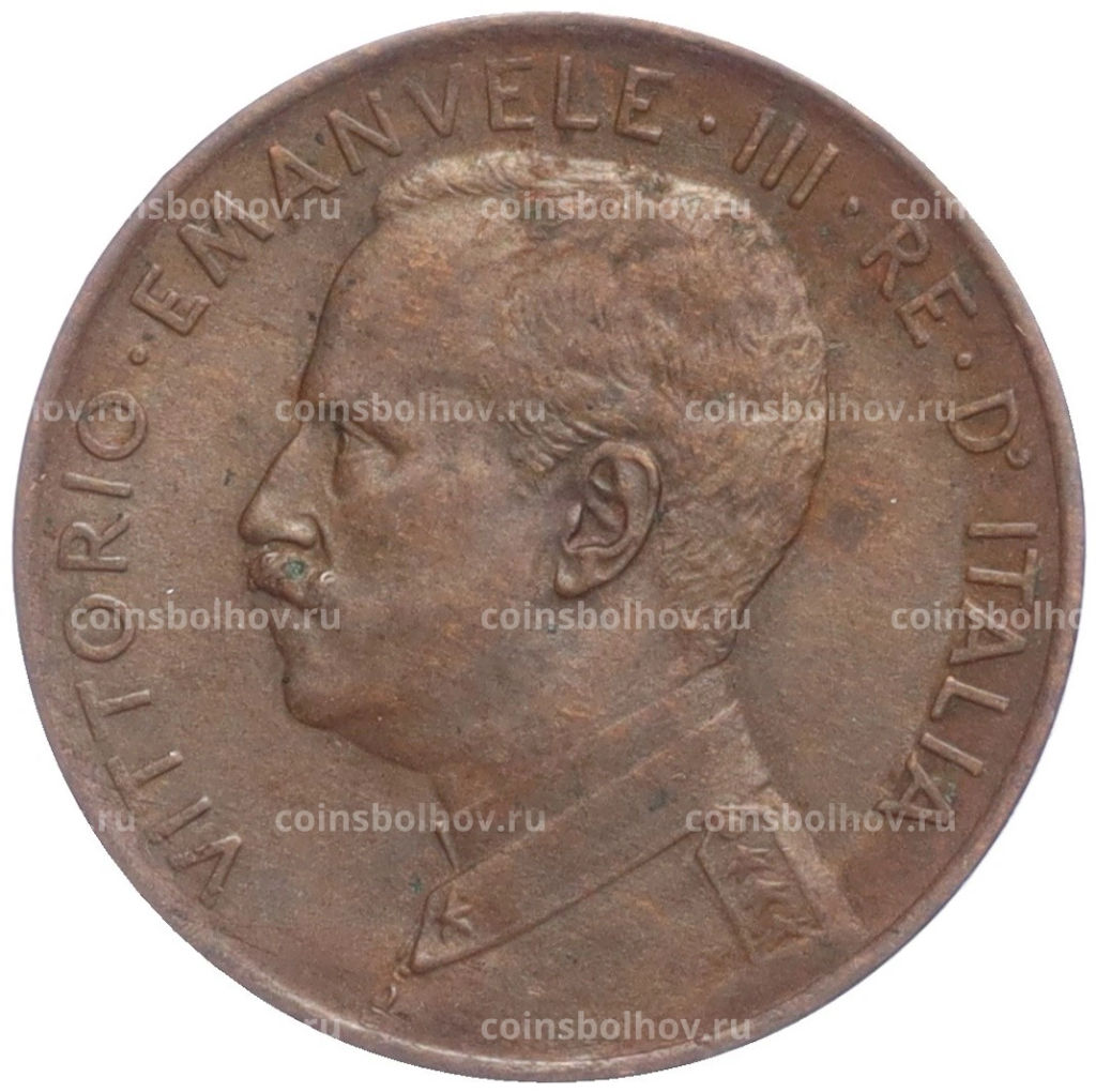 Монета 2 чентезимо 1915 года Италия