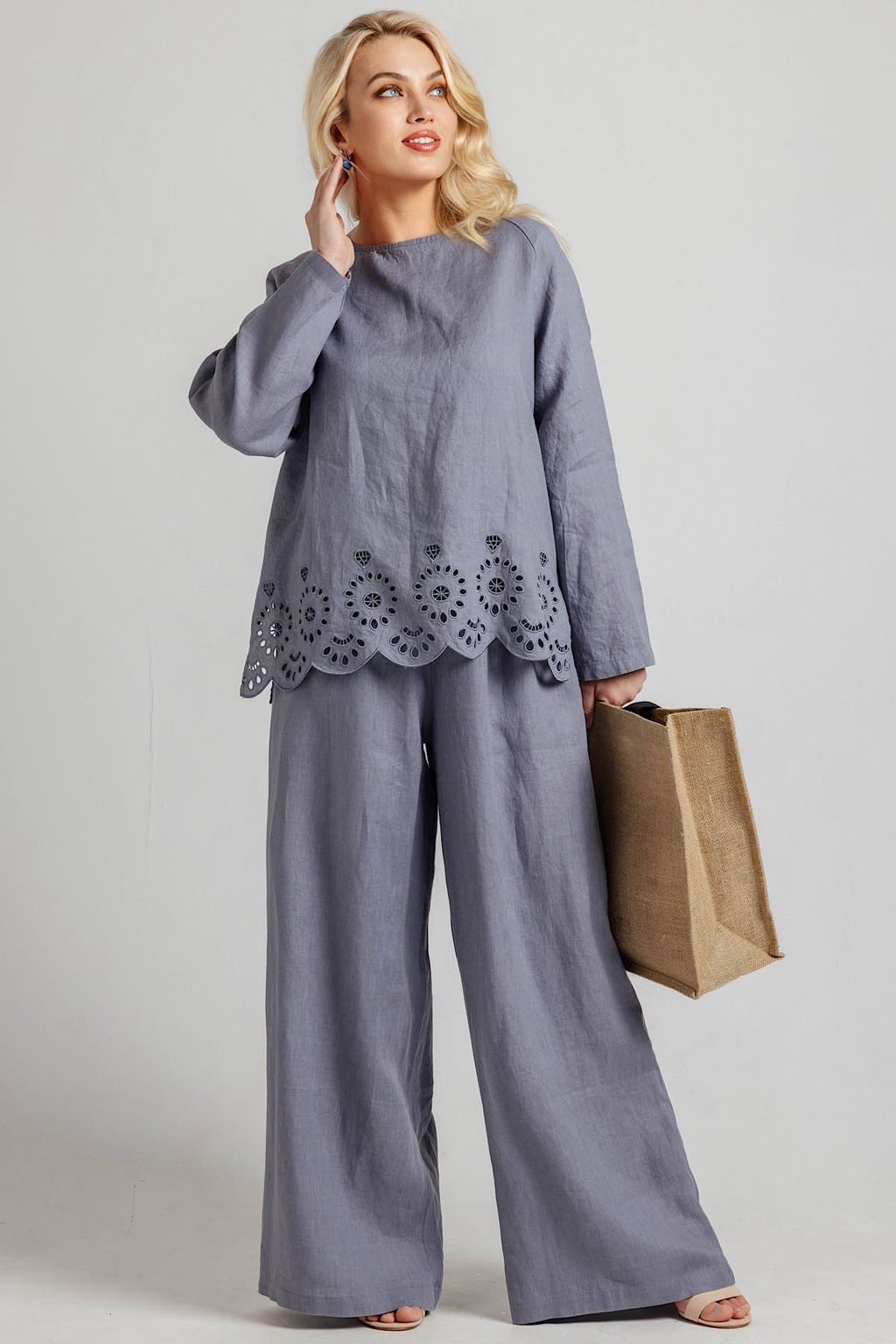 Блузка женская Р360809/02/Джинсовый