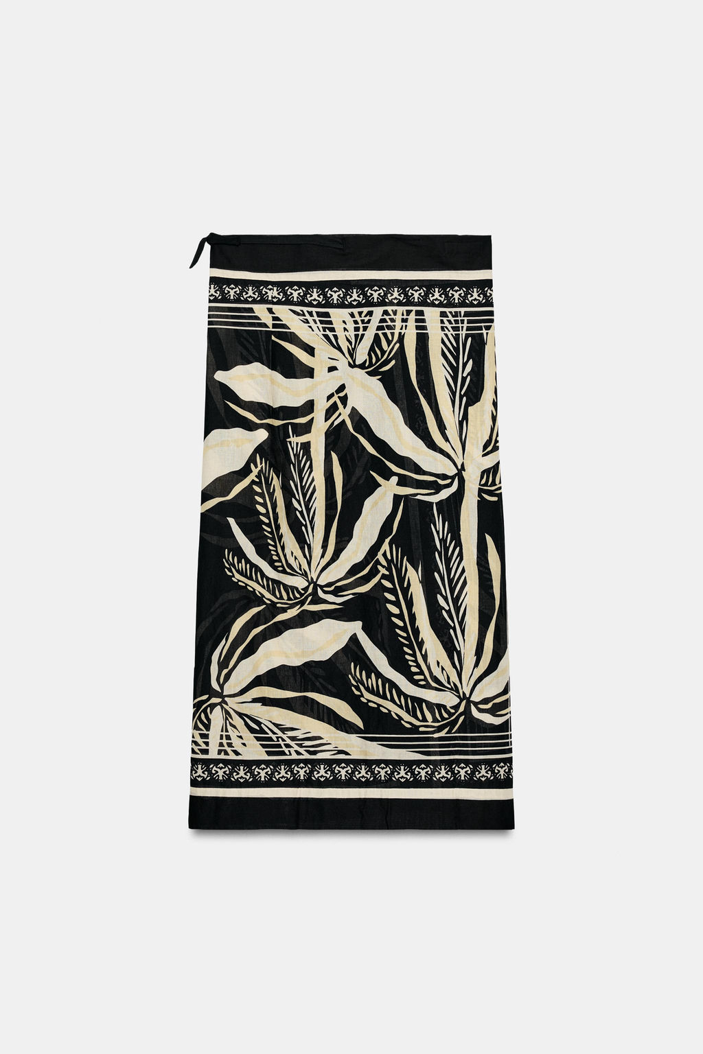 PAREO ESTAMPADO PALMERAS / Negro - Zara фото 4