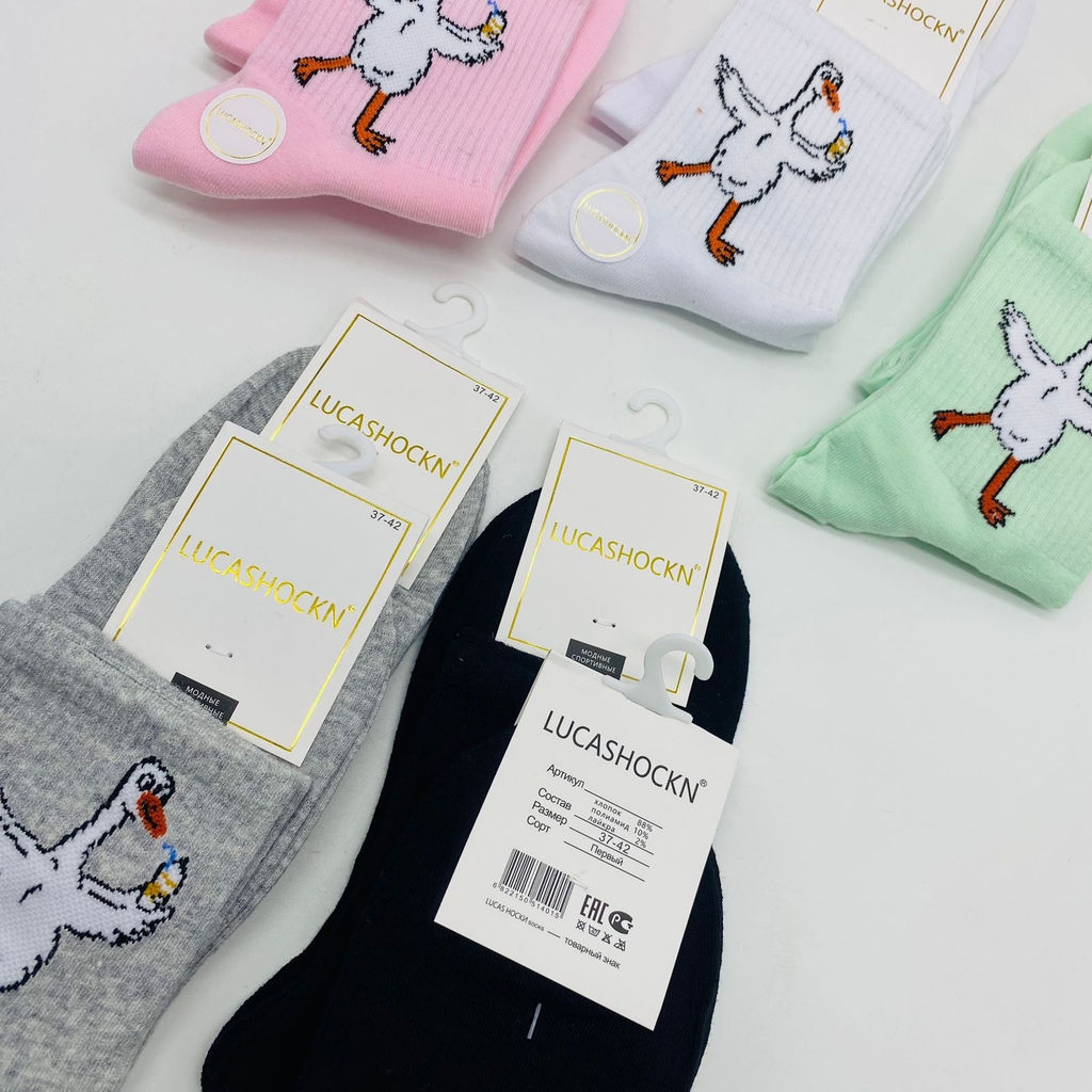 Носки цветные LUCASHOCKN Гусь с коктейлем 10 шт в уп - Storyland фото 3