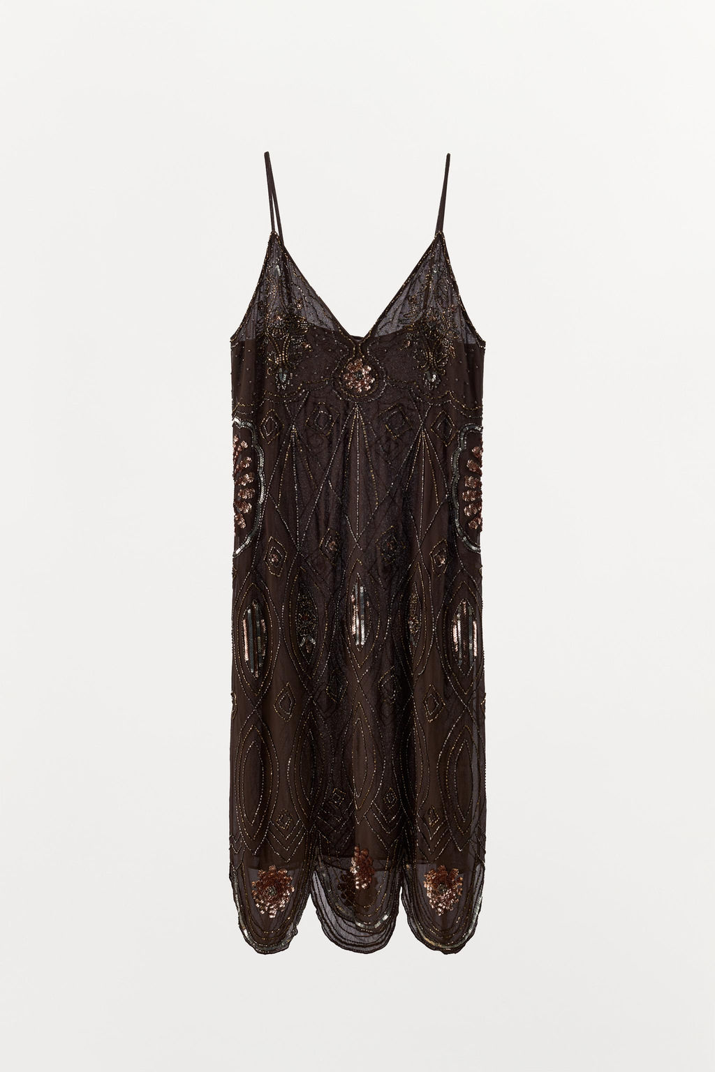 GEORGETTE SEQUIN BEAD DRESS - Zara фото 9