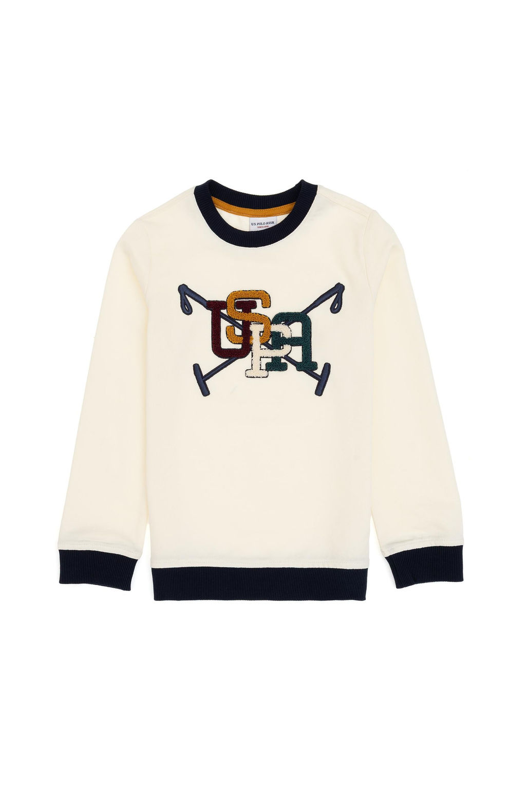 Erkek _ocuk Krem _nce Bisiklet Yaka Sweatshirt - U.s. polo assn фото 2