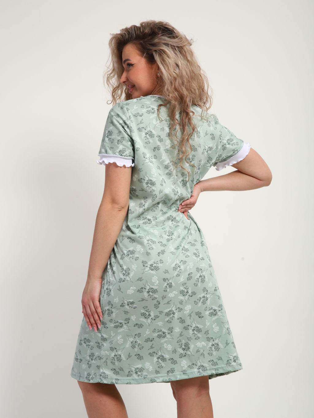 М431 Сорочка Зефирка(светлый хаки)