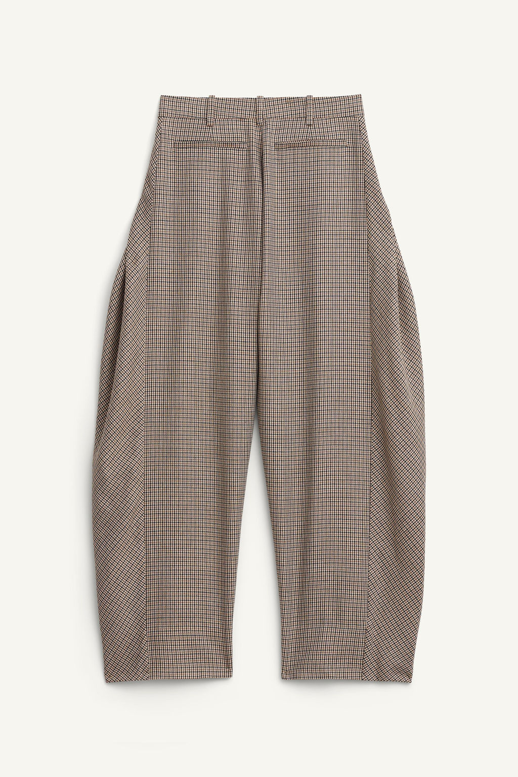 LIMITED EDITION BALLOON CHECK TROUSERS WITH WOOL