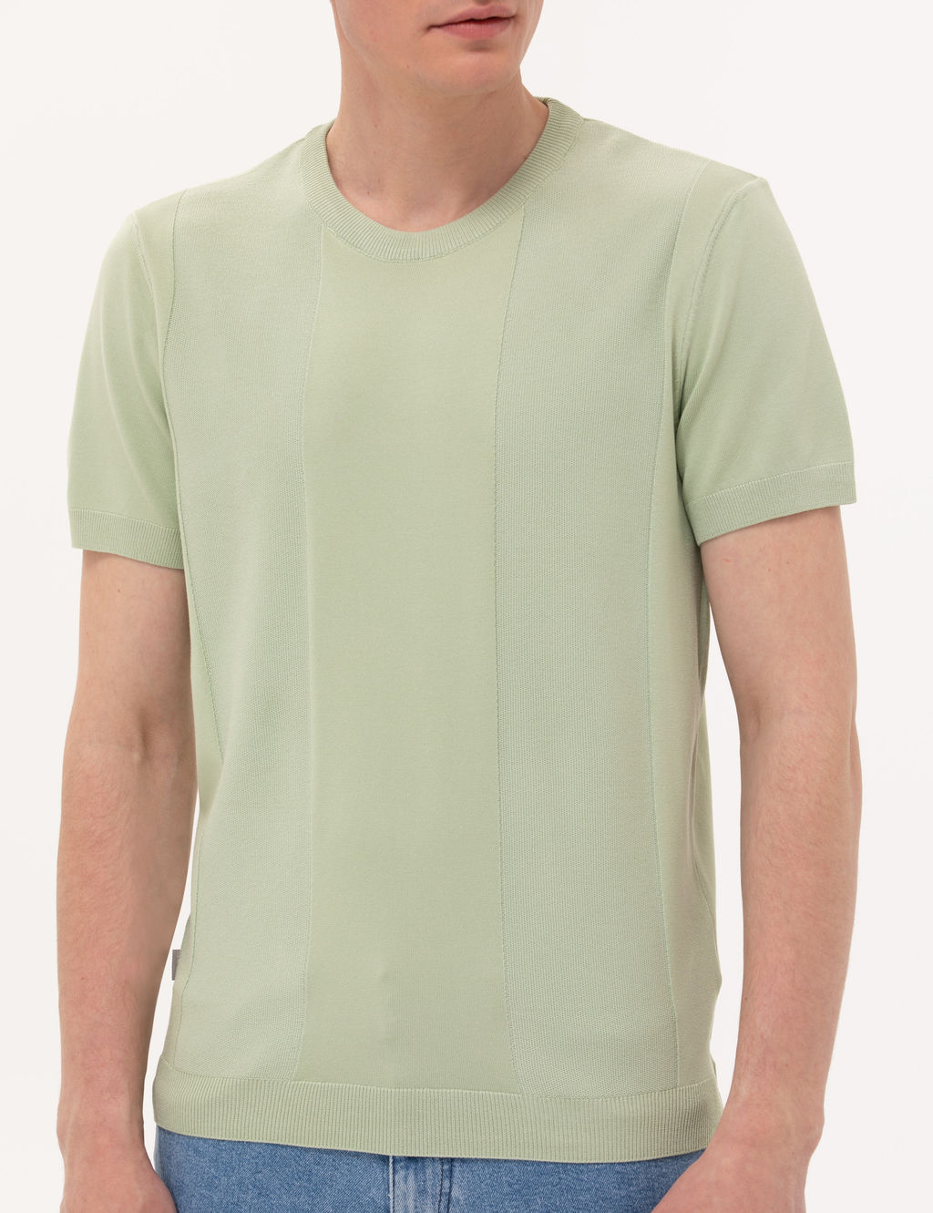Su Ye_ili Slim Fit Bisiklet Yaka Triko Ti__rt