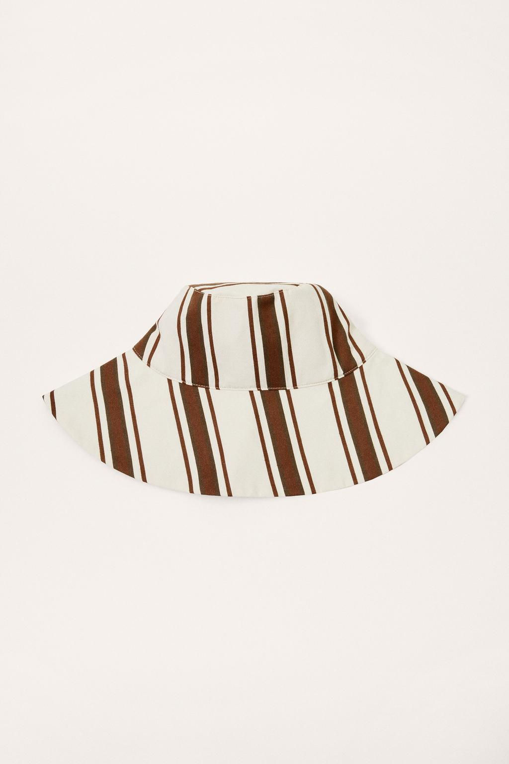 LIMITED EDITION STRIPED REVERSIBLE BUCKET HAT - Zara фото 5