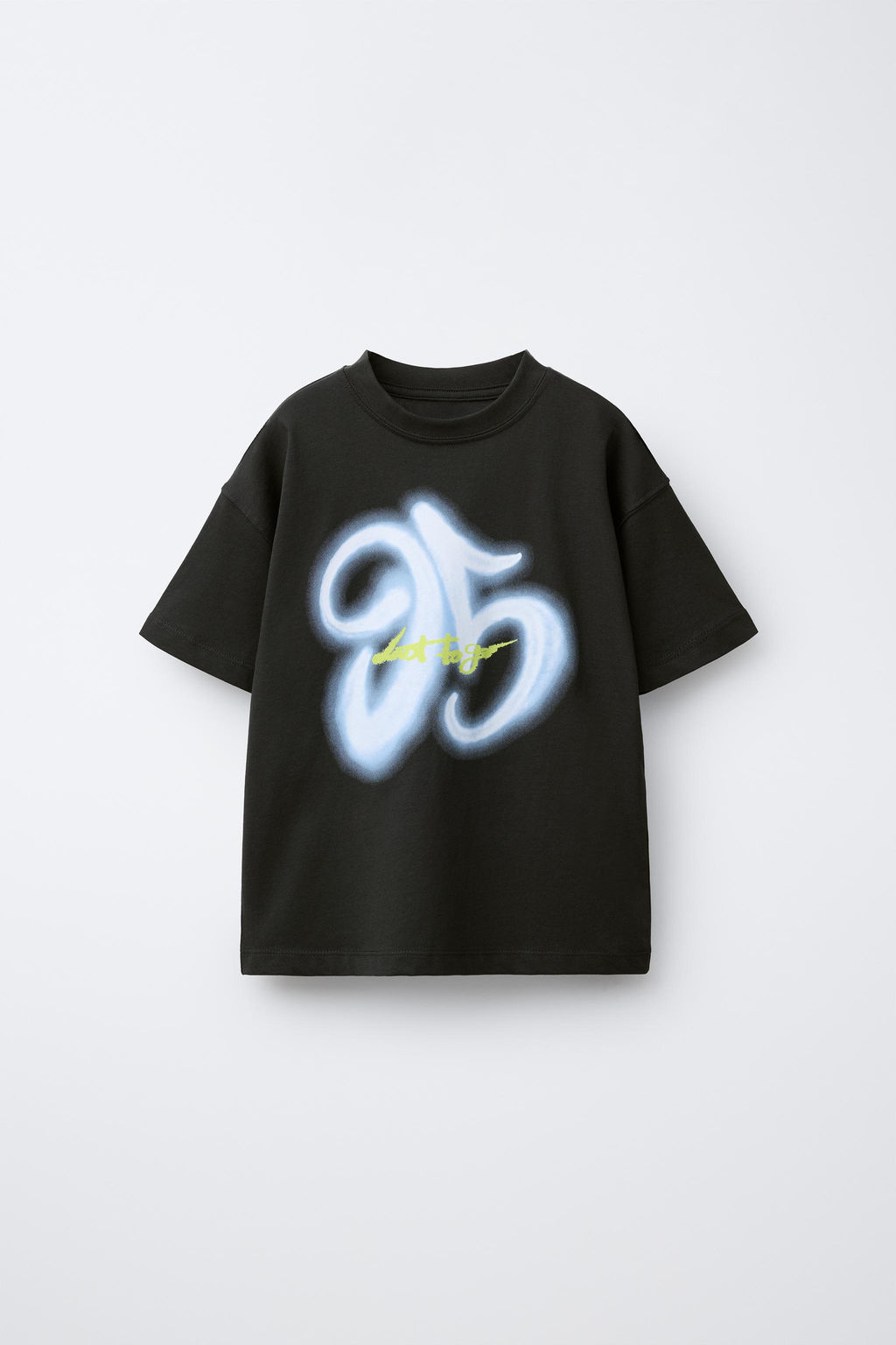 CAMISETA TEXTO NE?N / Antracita oscuro