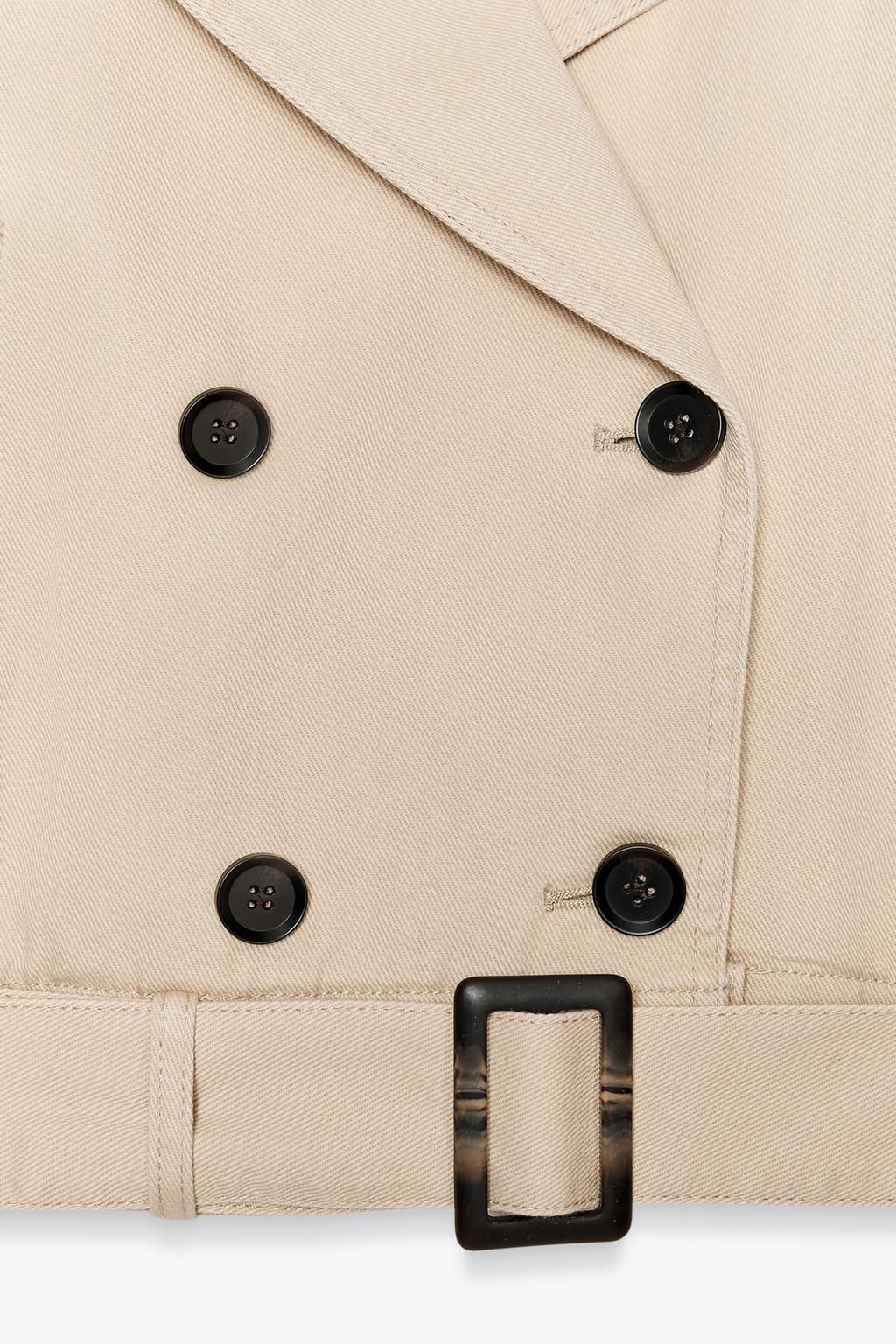 CROPPED JACKET WITH ELASTICATED HEM - Zara фото 7