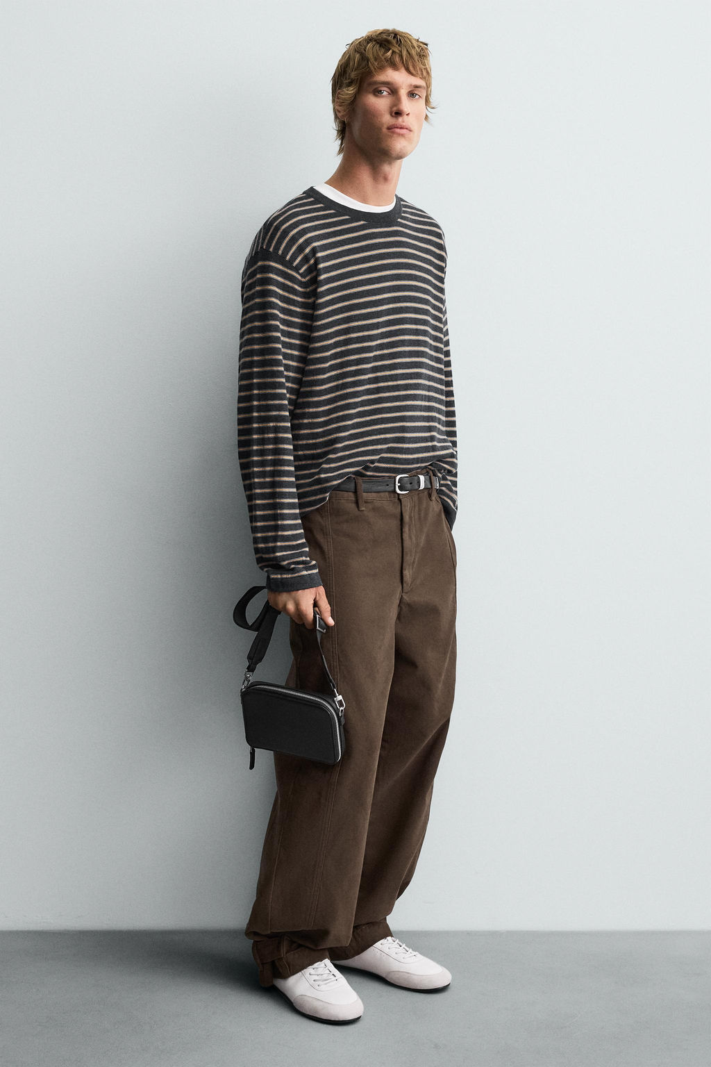 LEATHER CROSSBODY BAG - Zara фото 6