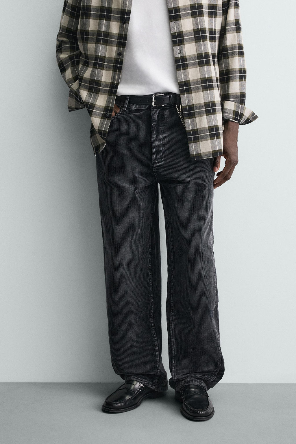 CORDUROY BAGGY TROUSERS WITH TWISTED SEAMS - Zara фото 21