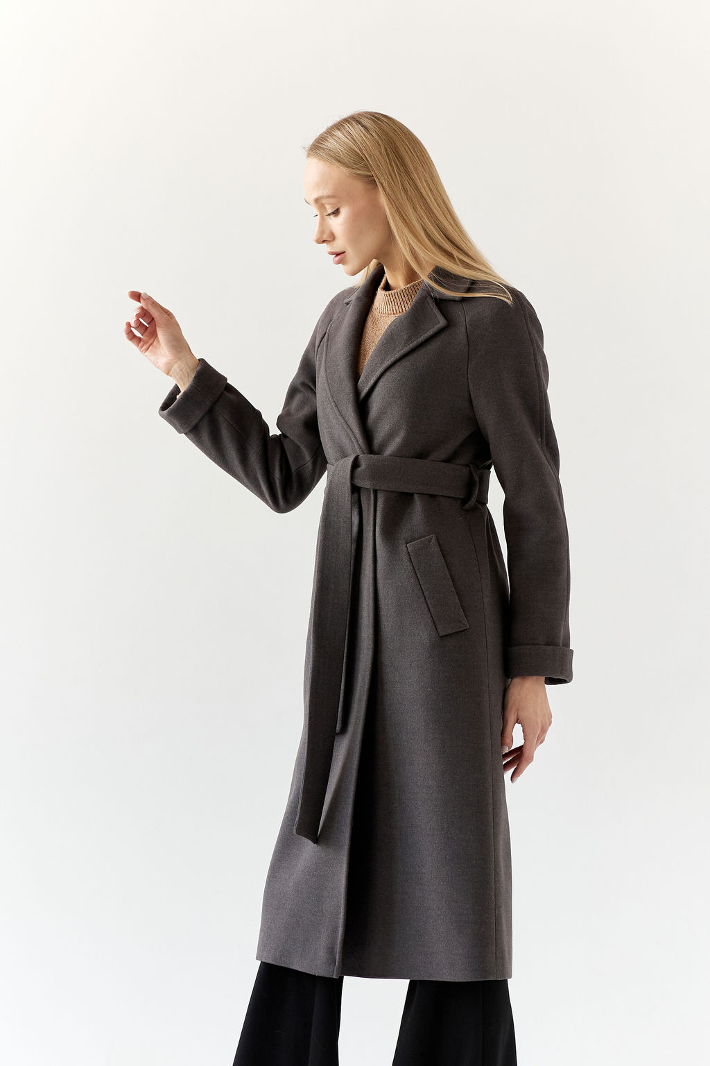 Пальто женское демисезонное 22555 (синий) - Kankan фото 44