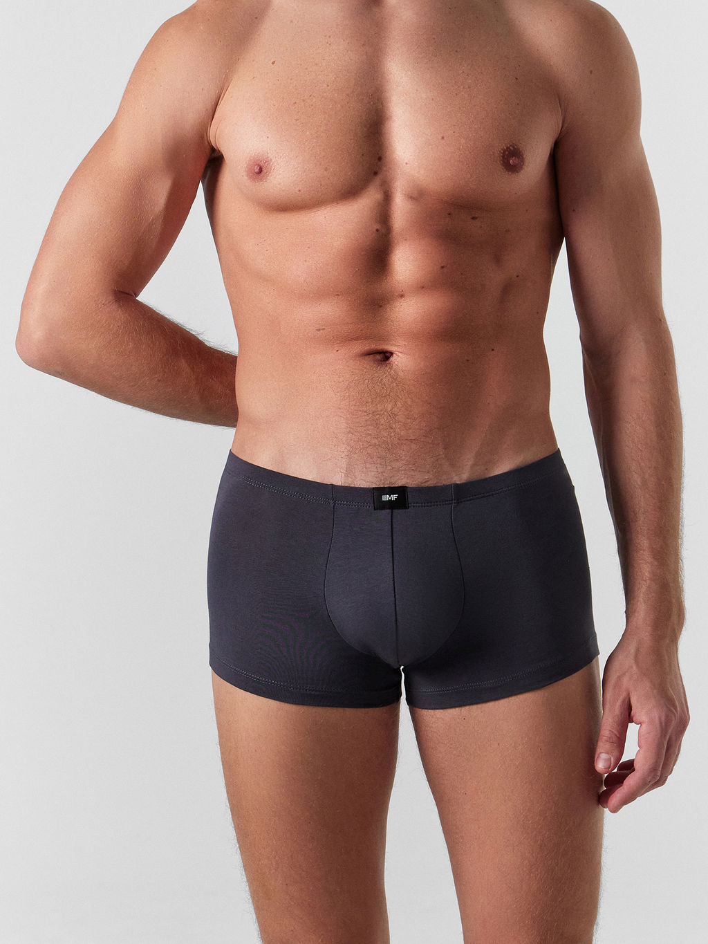 Цена за 2 штуки! Трусы мужские боксеры в сером оттенке графит 411122 - Mark formelle фото 4