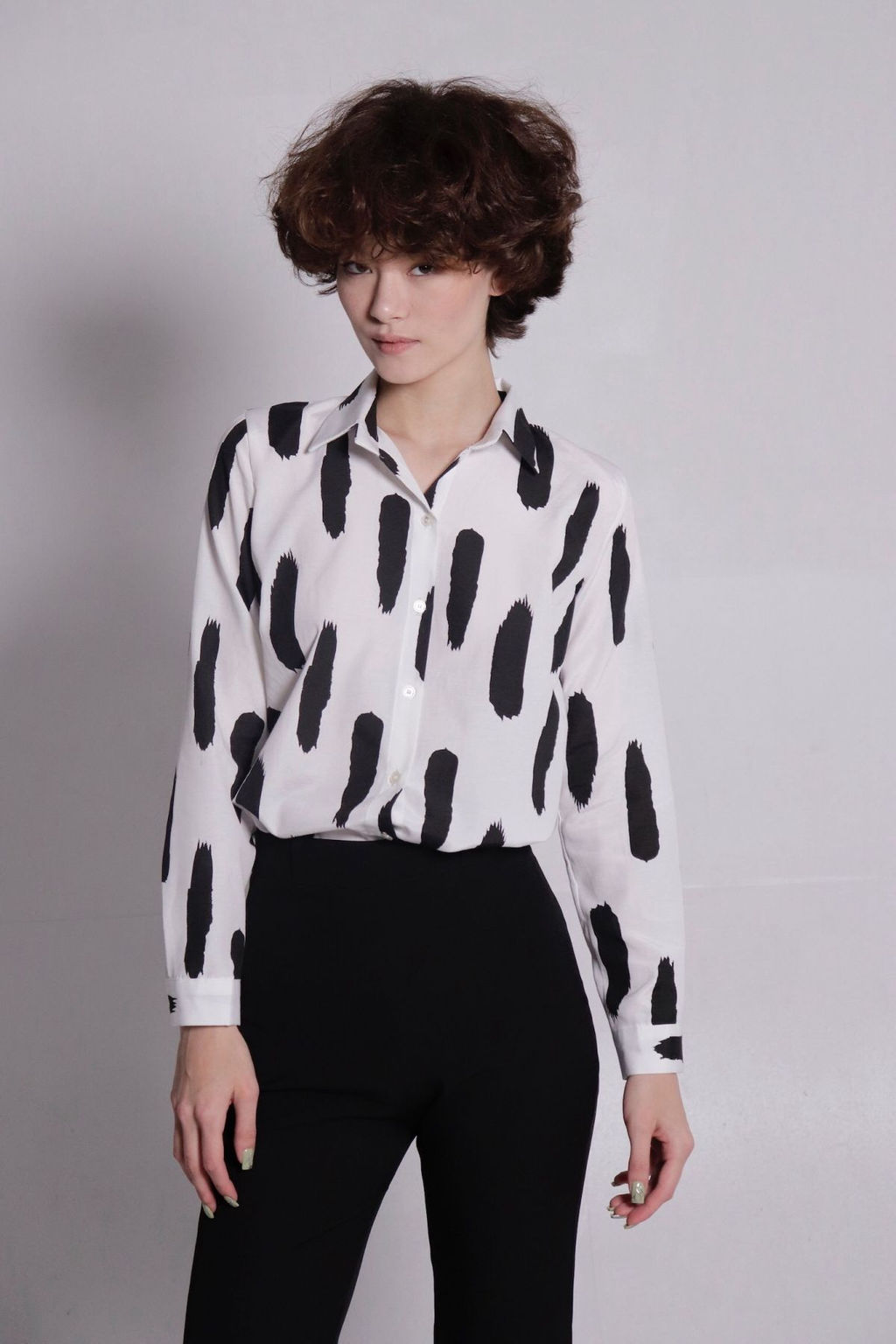 Рубашка чёрно-белая - Martichelli фото 5