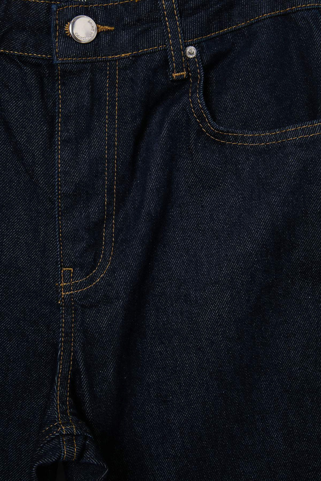 Wardrobe Essentials Koyu Mavi %100 Pamuk Y_ksek Bel Straight Boru Pa_a Jeans TWOAW27JE00093 - Trendyolmilla фото 2