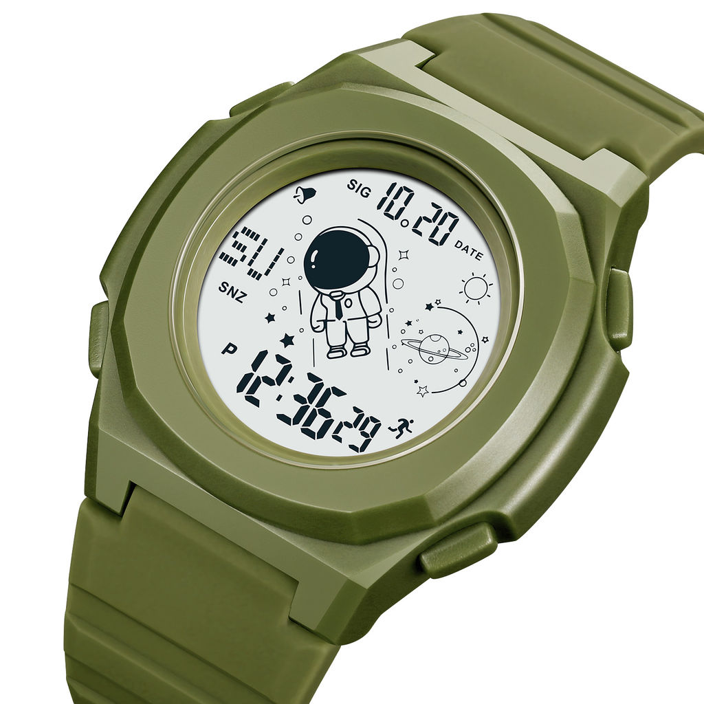 Часы наручные Skmei мужские электронные спортивные 2024army-green