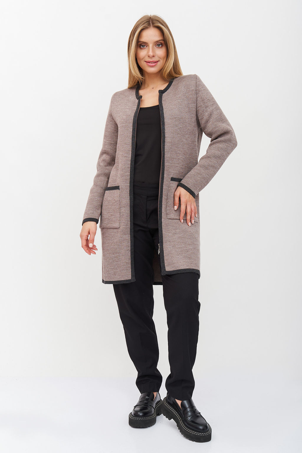 Кардиган В 1864/кофейно-серый (1270) - Злата Стиль фото 11