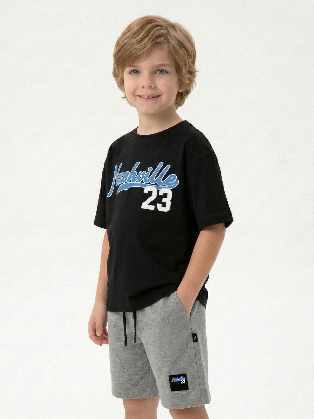 Шорты трикотажные 22-4594 графит меланж