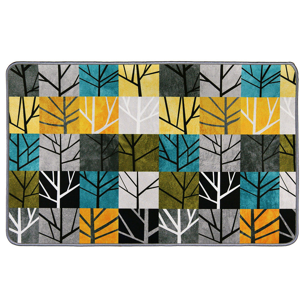 Лес Комплект ковриков для ванной и туалета 50х80см; 50х40см + коврик для унитазной крышки 44х40см, безворсовый, антискользящее основание, оверложенный край, полиэстер (Китай) - Домашняя Мода фото 2