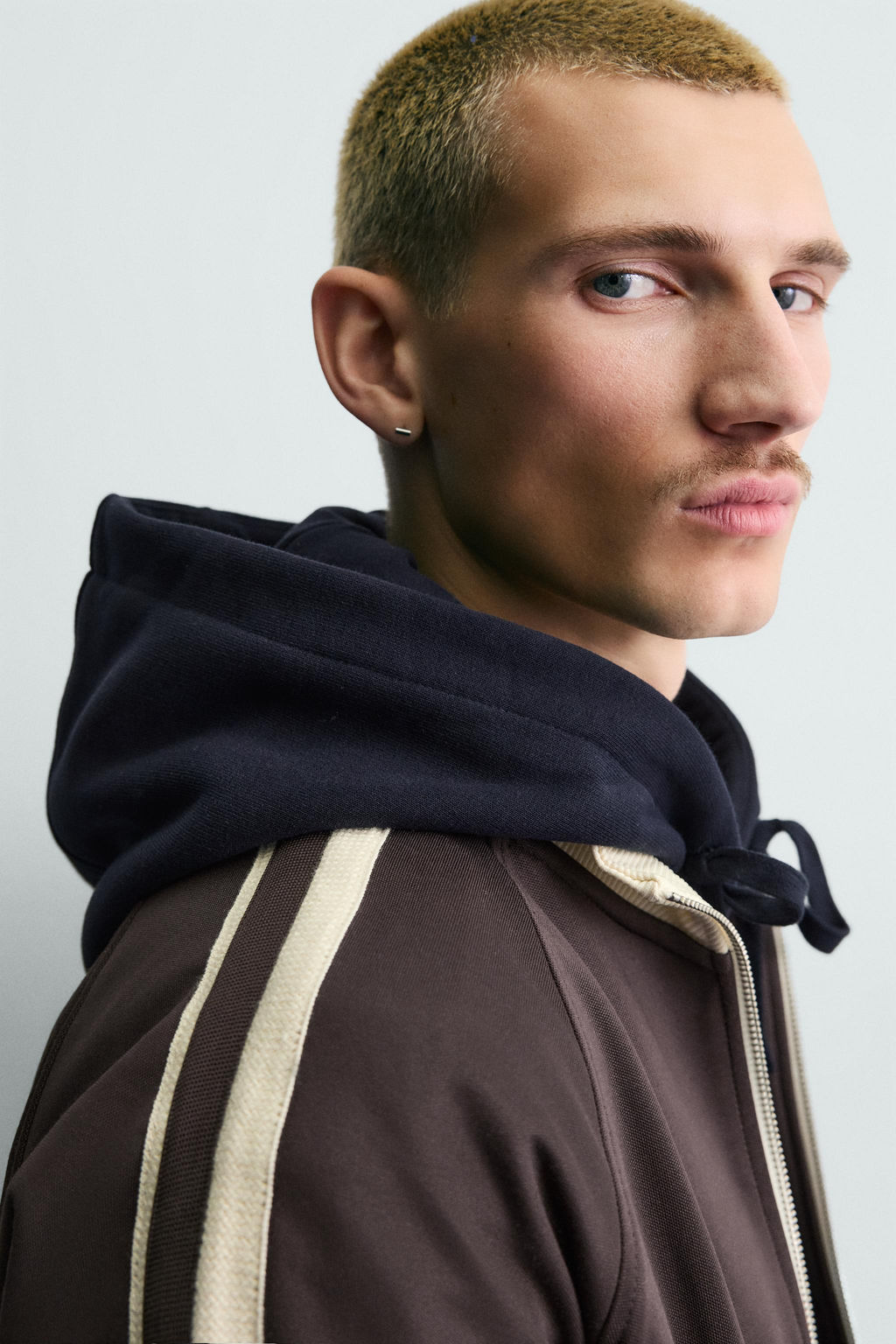 SUDADERA BANDAS CREMALLERA / Granate oscuro - Zara фото 6