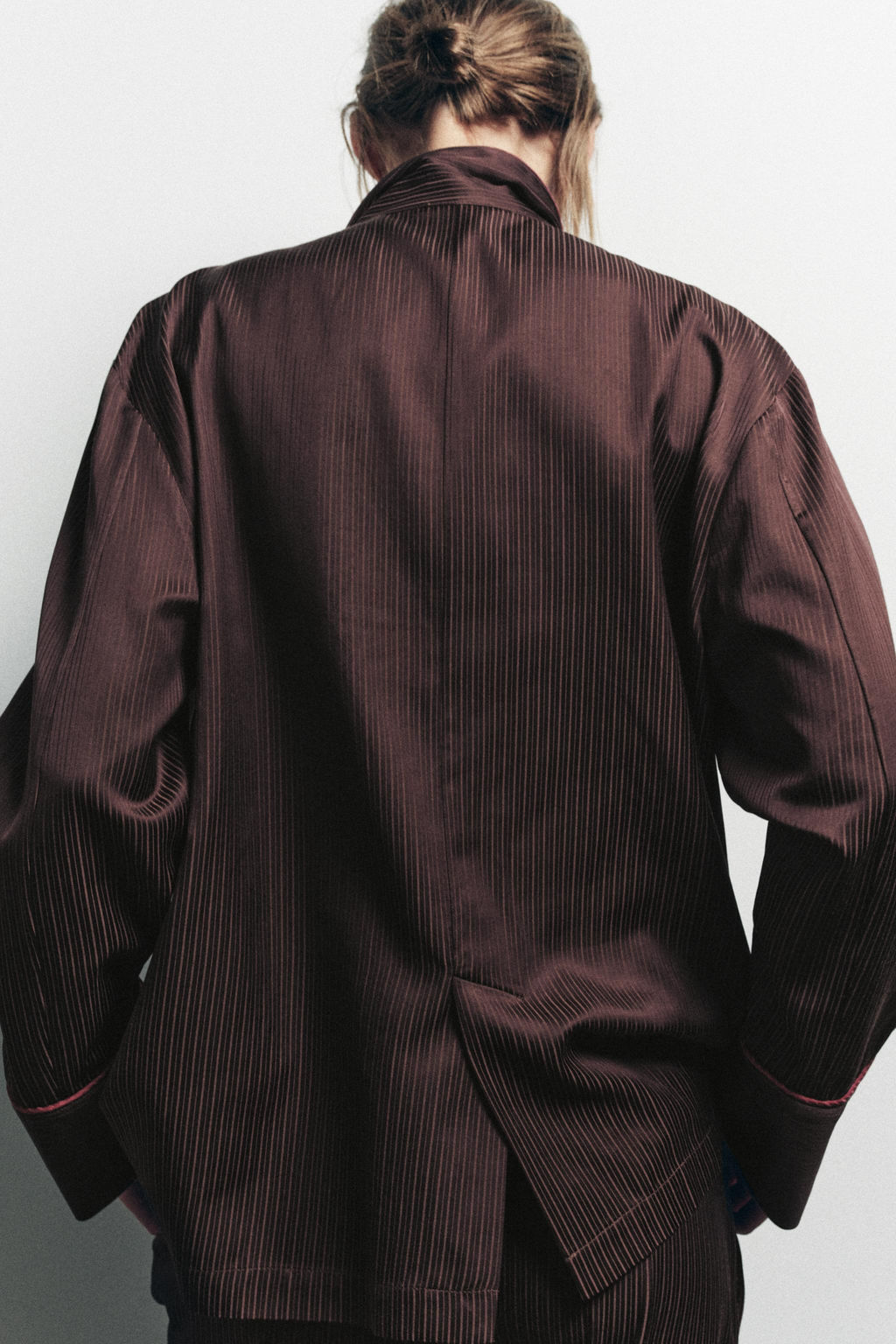 CONTRAST STRIPED PYJAMA SHIRT - Zara фото 2