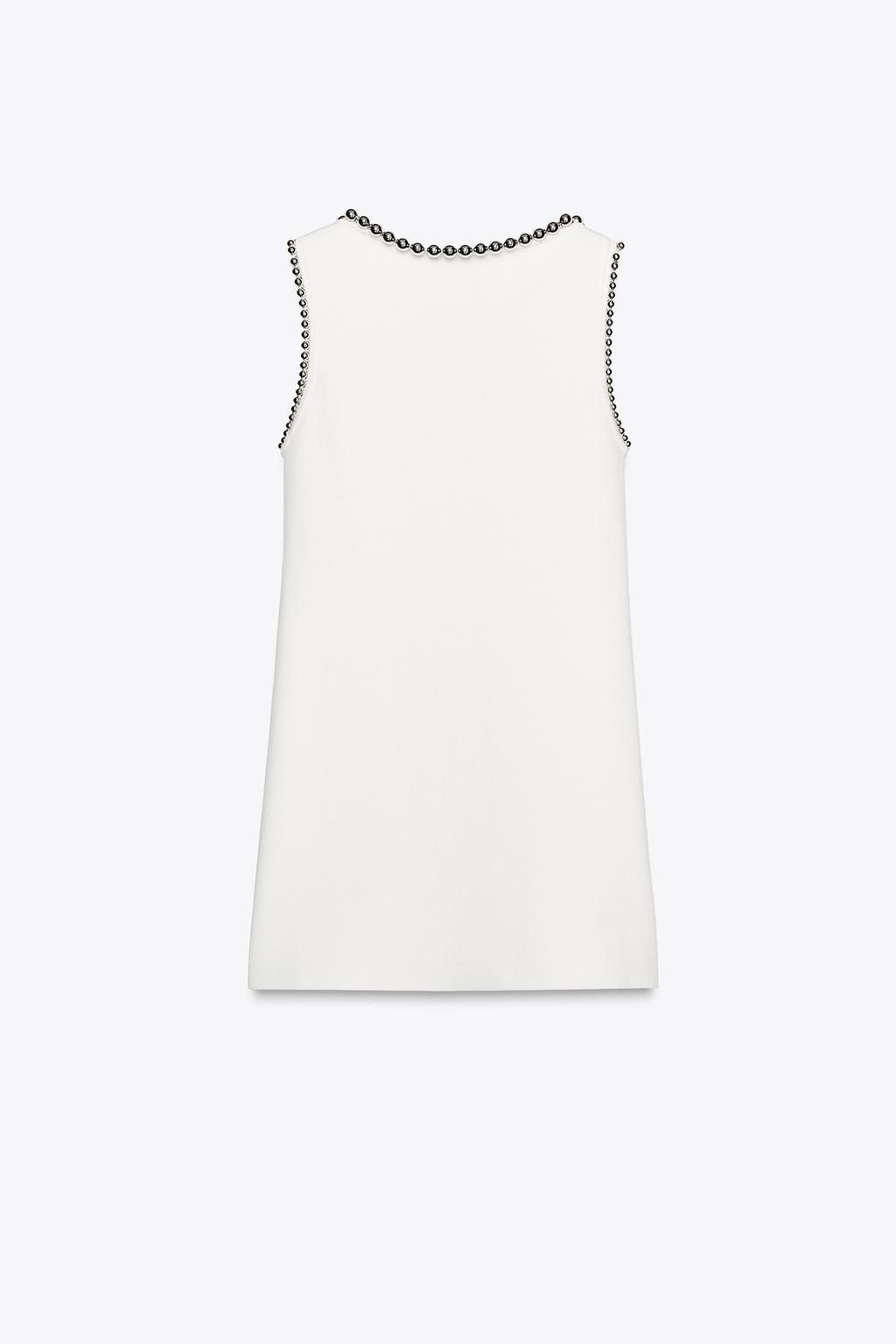 SHORT BEADED KNIT DRESS - Zara фото 6