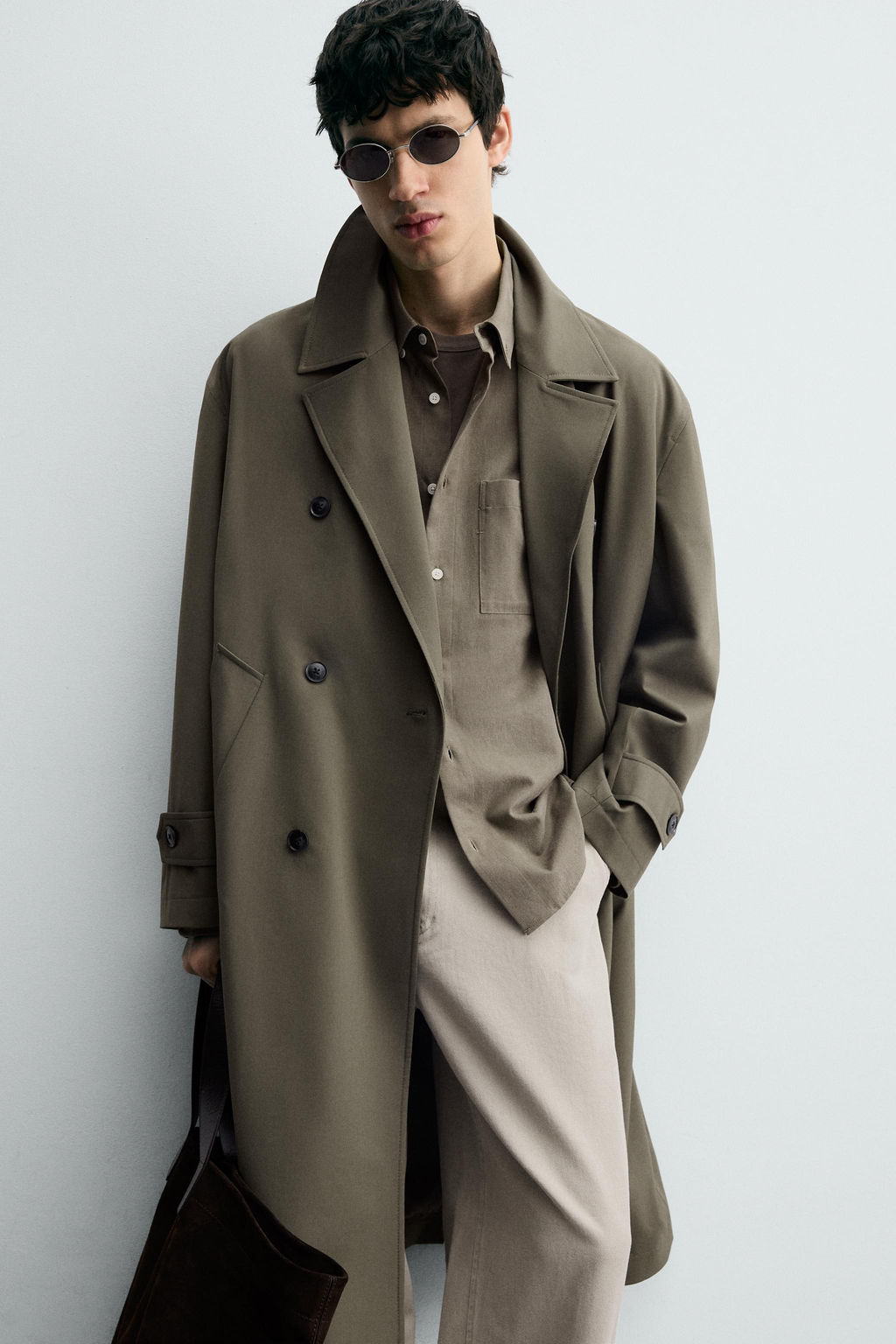 OVERSIZE FLOWING FIT TRENCH COAT - Zara фото 6