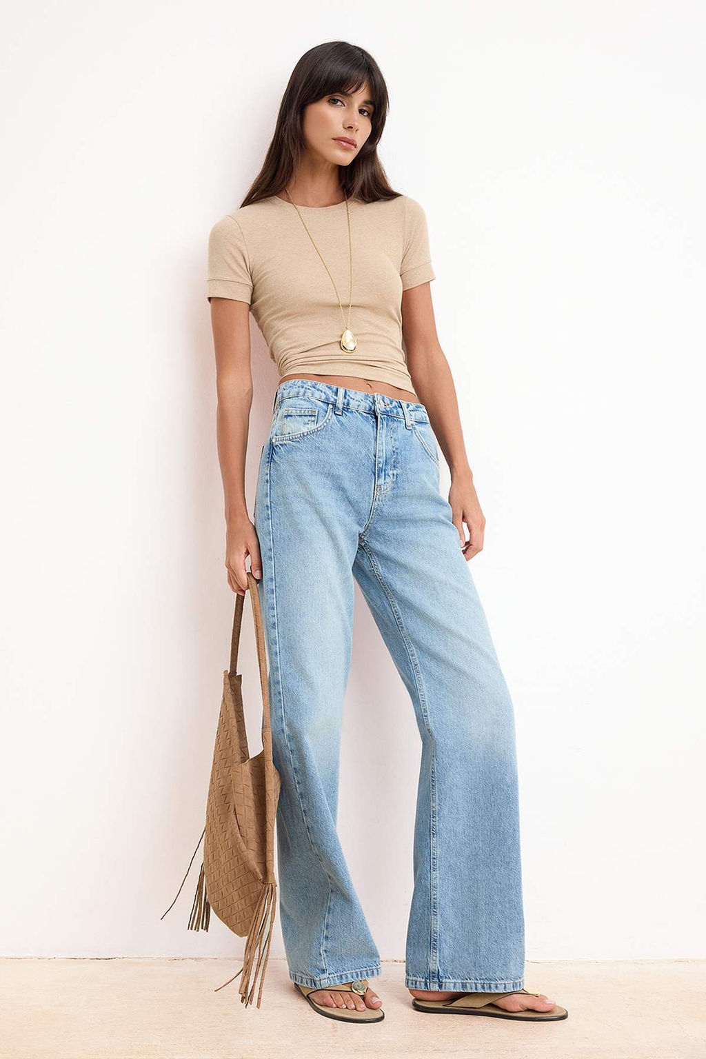 More Sustainable Ac?k Mavi Yuksek Bel Wide Leg Jeans TWOAW26JE00073 - Trendyolmilla фото 4
