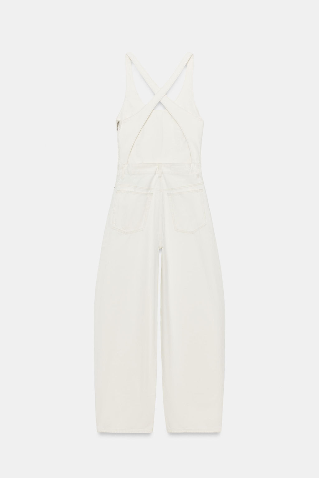MONO DENIM TRF TIRANTES / Blanco roto - Zara фото 5